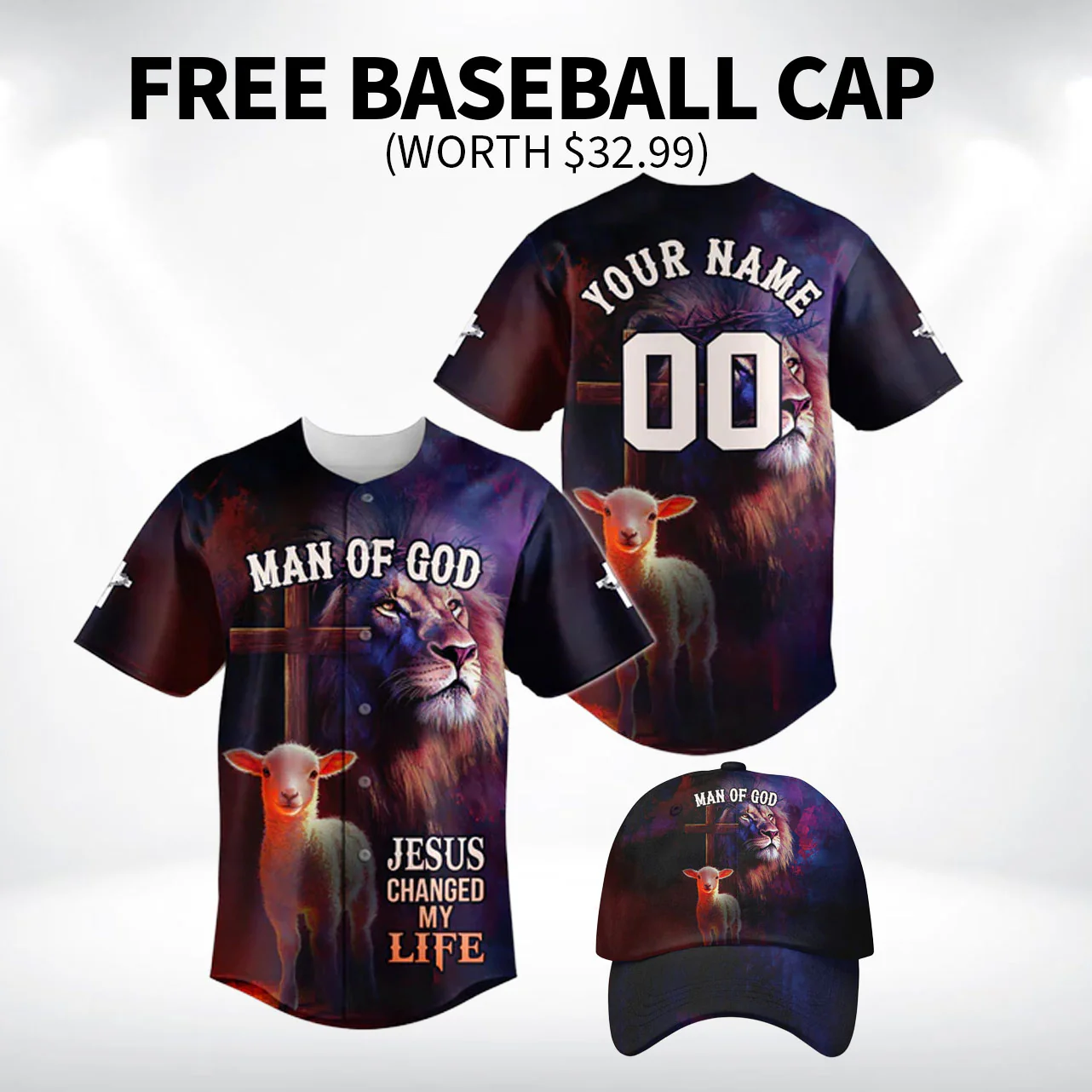 Jesus Changed My Life Baseball Jersey Bundle - Image 10