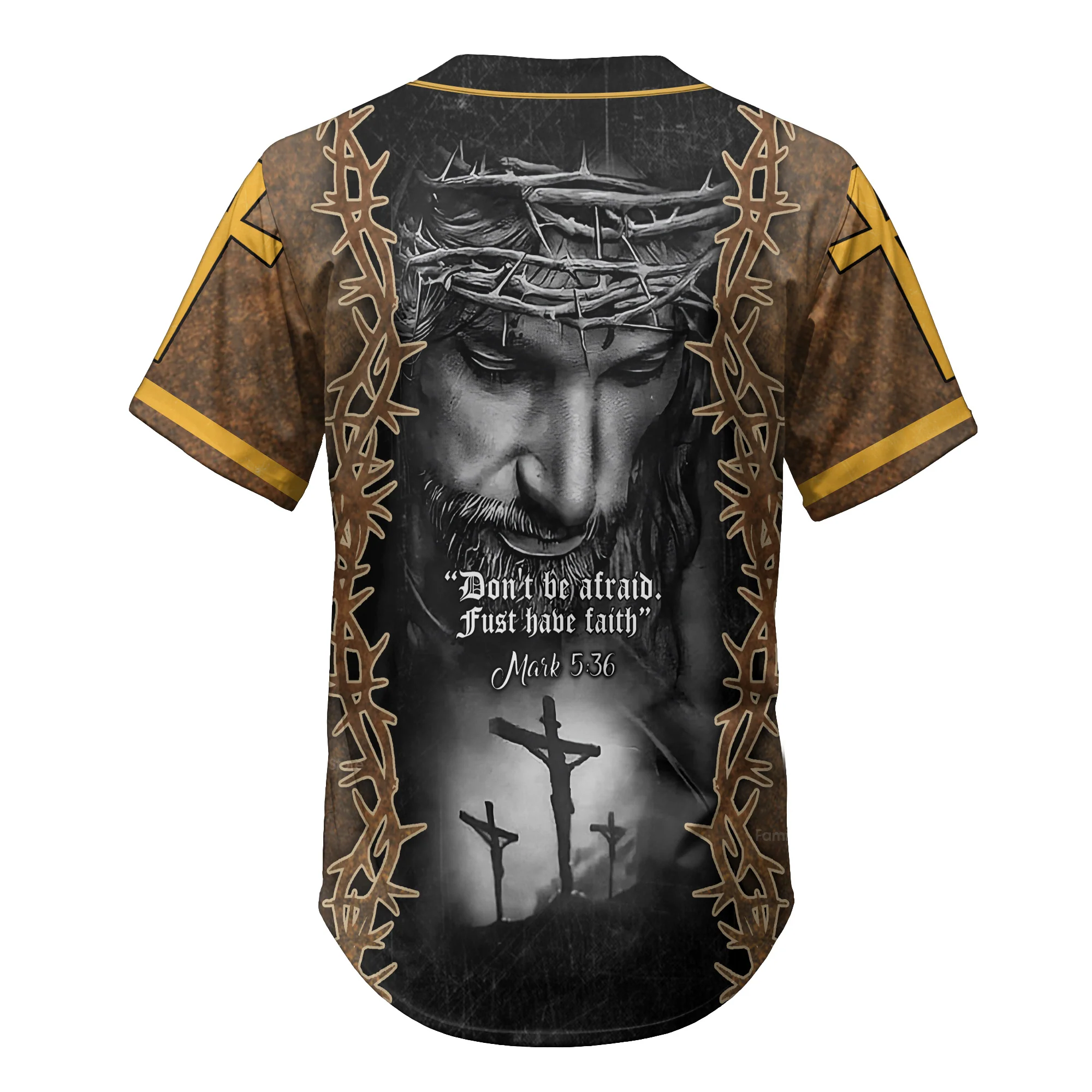 Don't be afraid, just have faith - Baseball Jersey - Christant Gift For Him for God, Jesus, Christian - Image 7