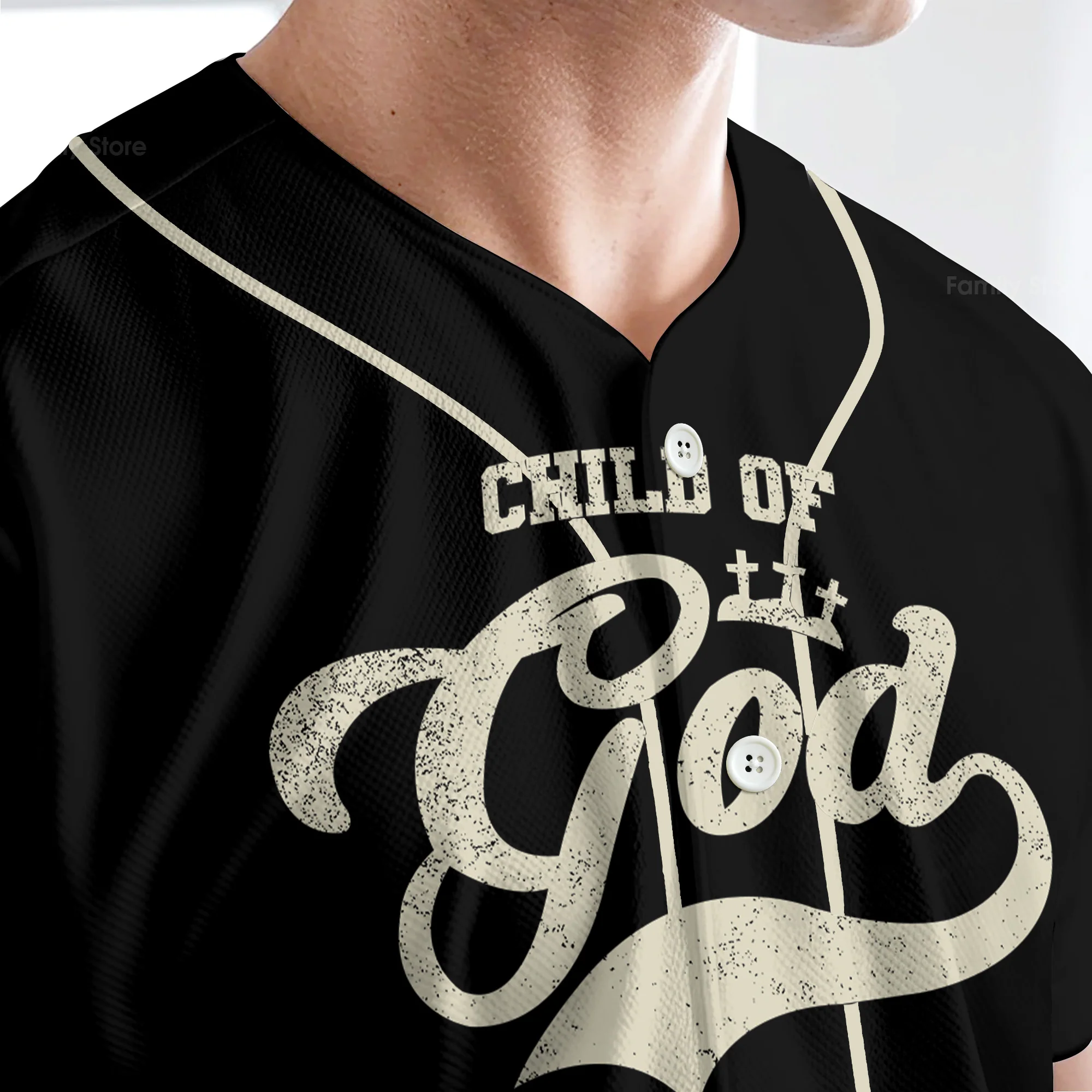 Faith Over Fear - Baseball Jersey - Christant Gift For Him for God, Jesus, Christian - Image 4