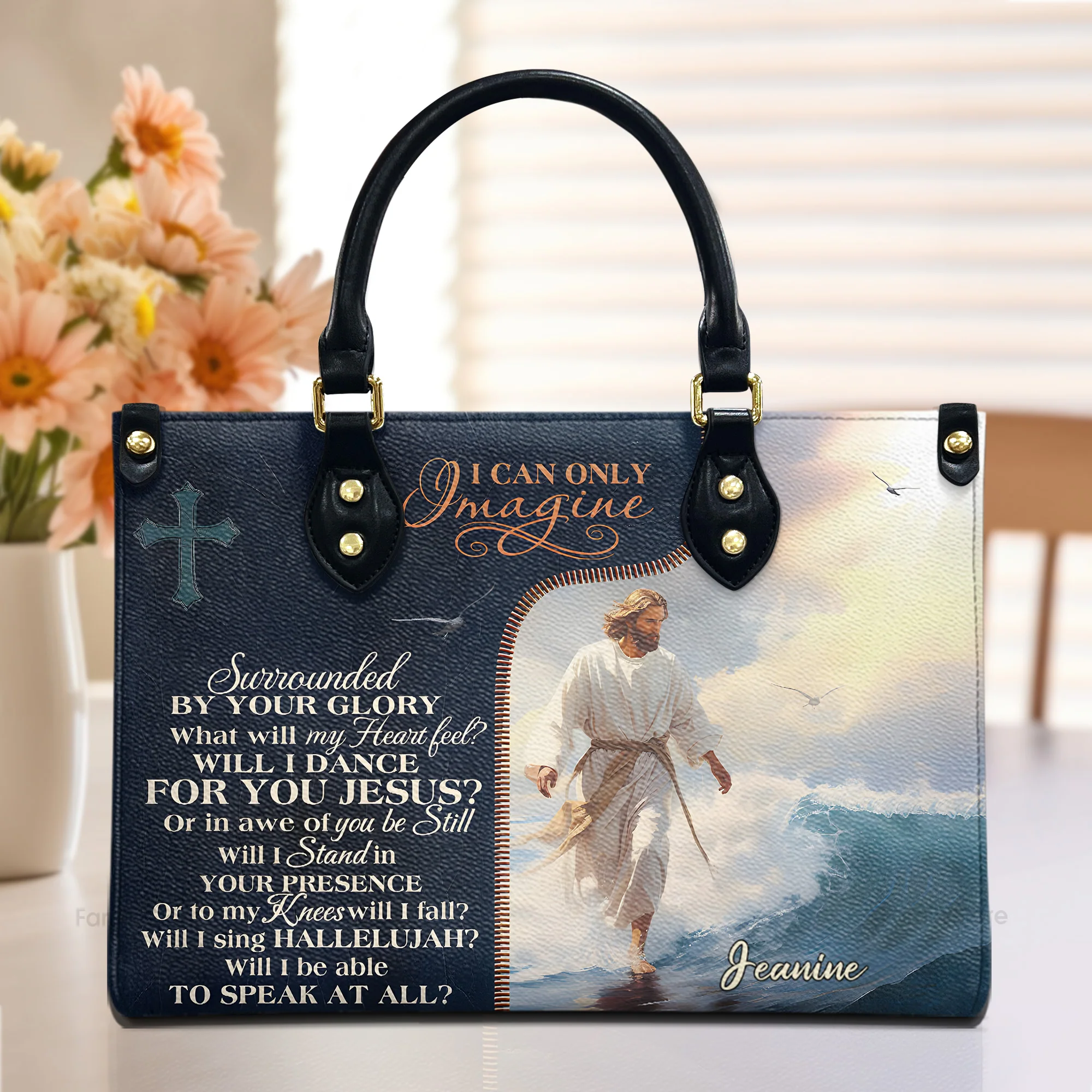 Jesus I Can Only Imagine - Beautiful Personalized Leather Handbag - AT4081224
