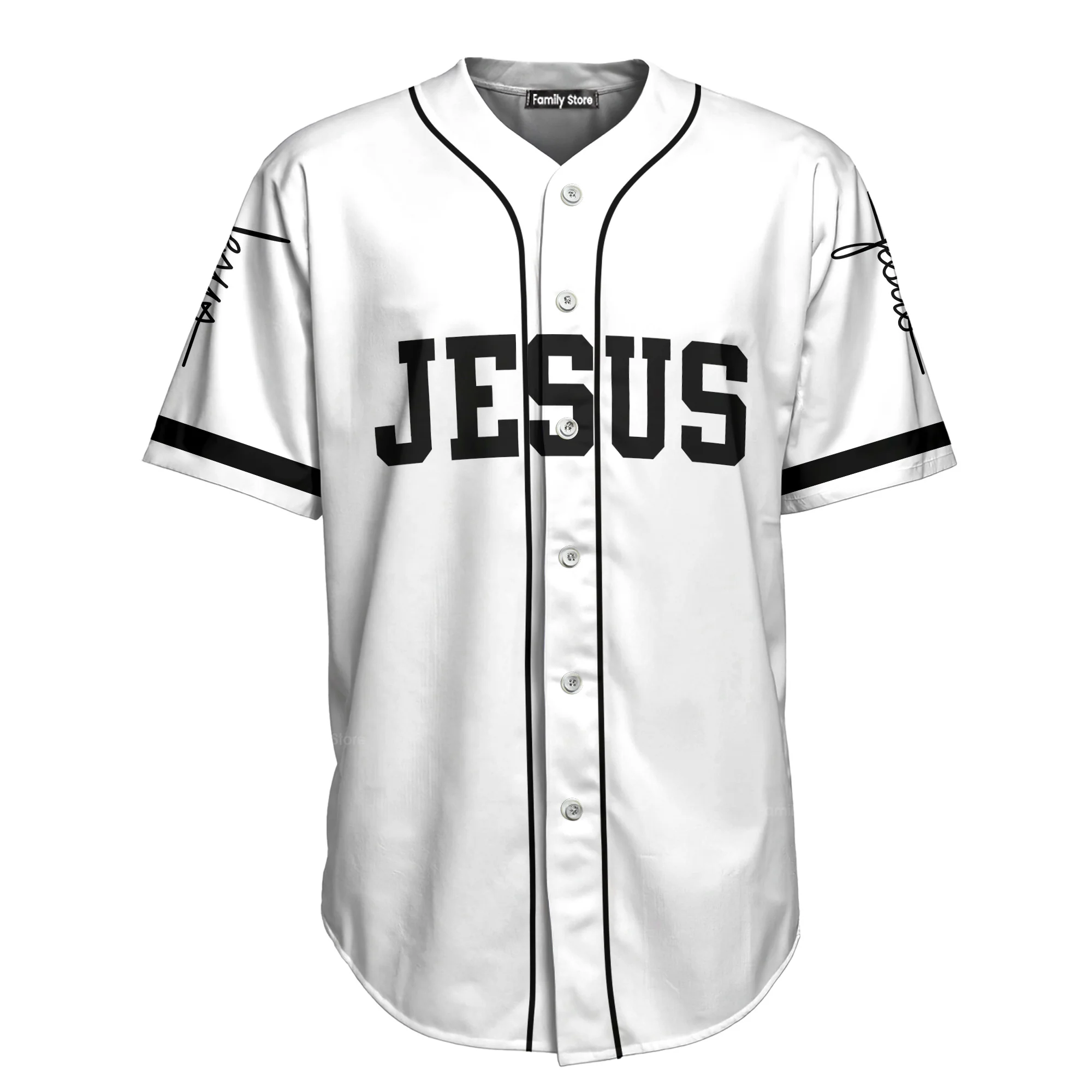 Jesus I feel in love Baseball Tee Jersey Shirt Printed 3D - Image 6