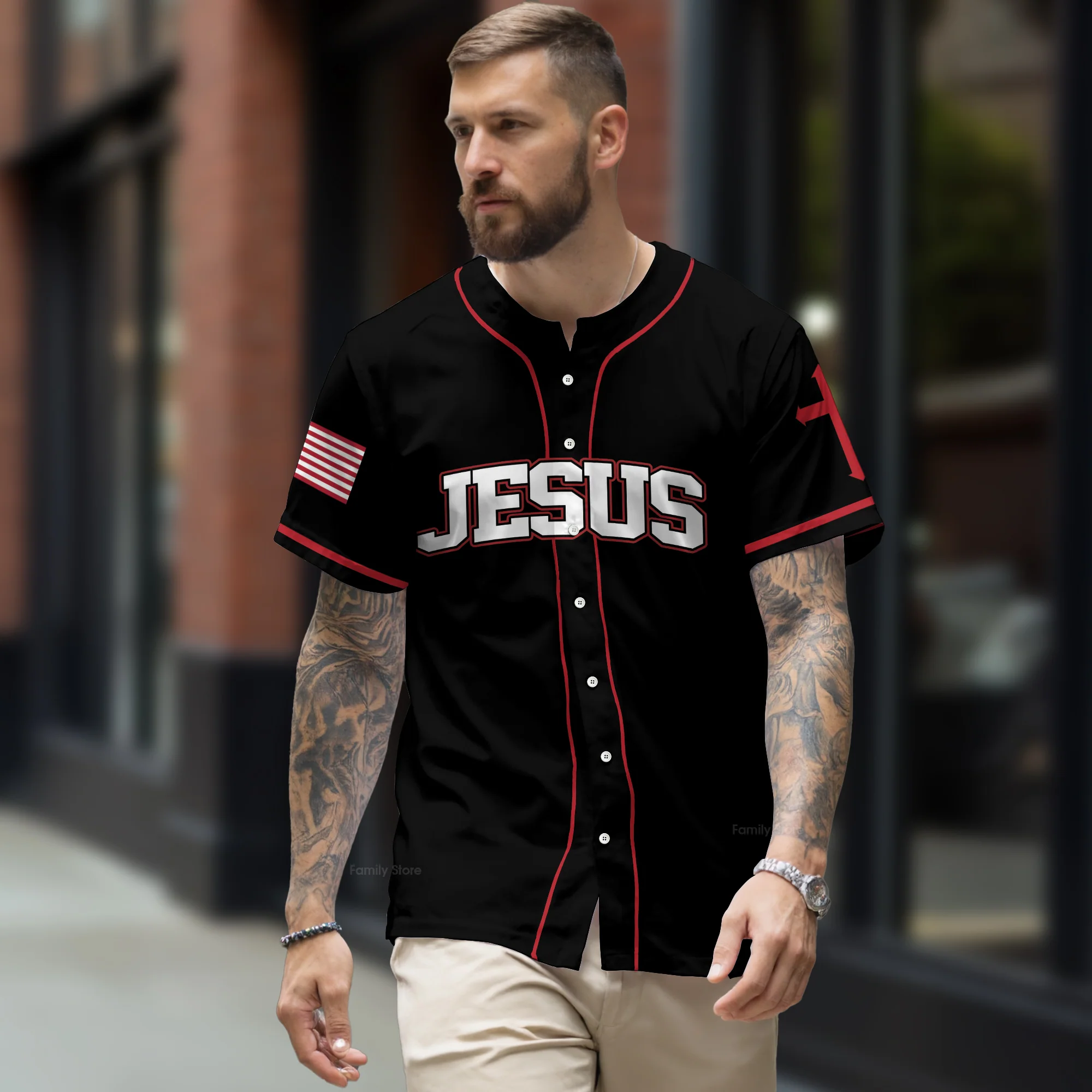 Jesus I'm Not Perfect Christian I'm The One That Knows - Baseball Tee Jersey - Image 2