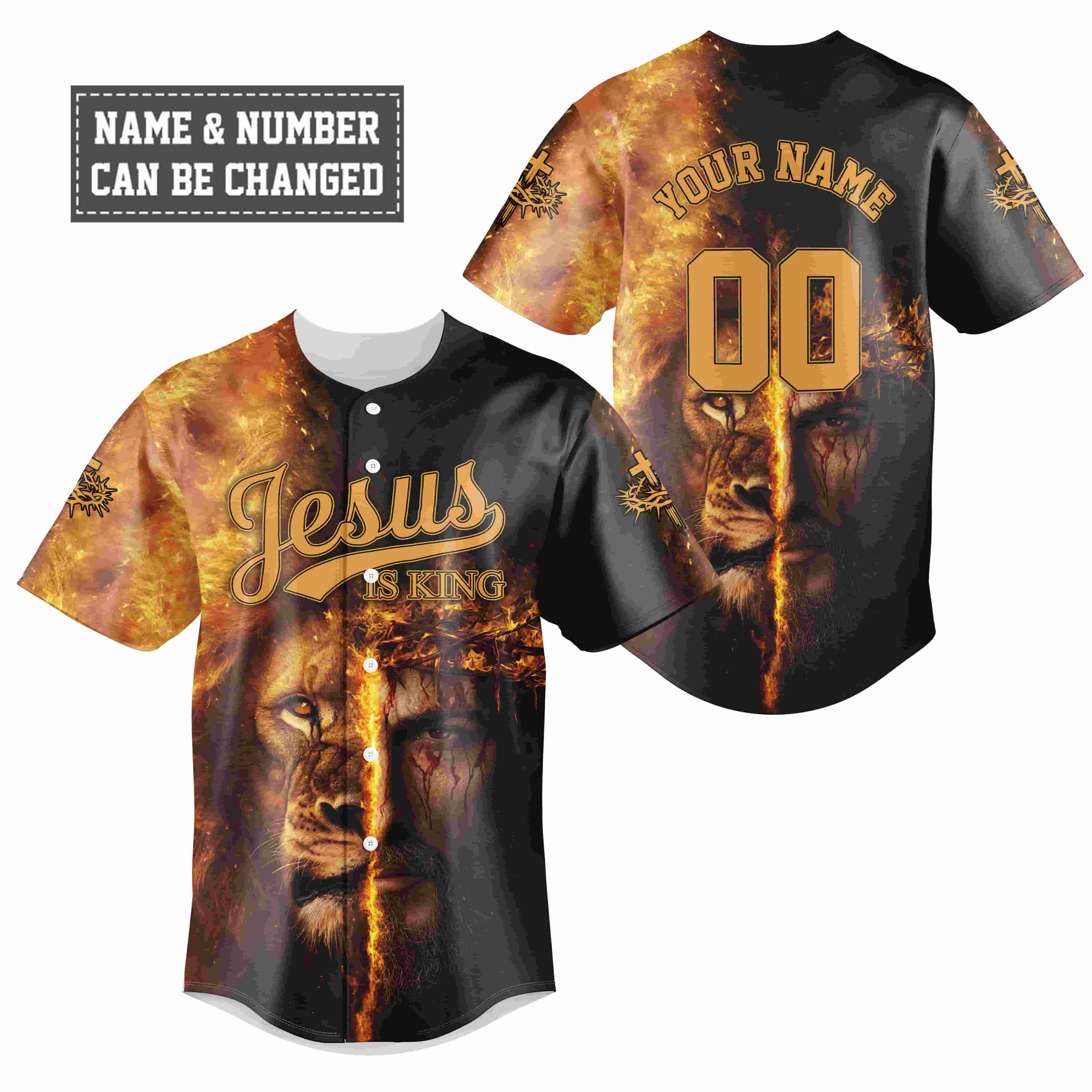 Jesus Is King Lion Baseball Jersey Bundle - Image 2