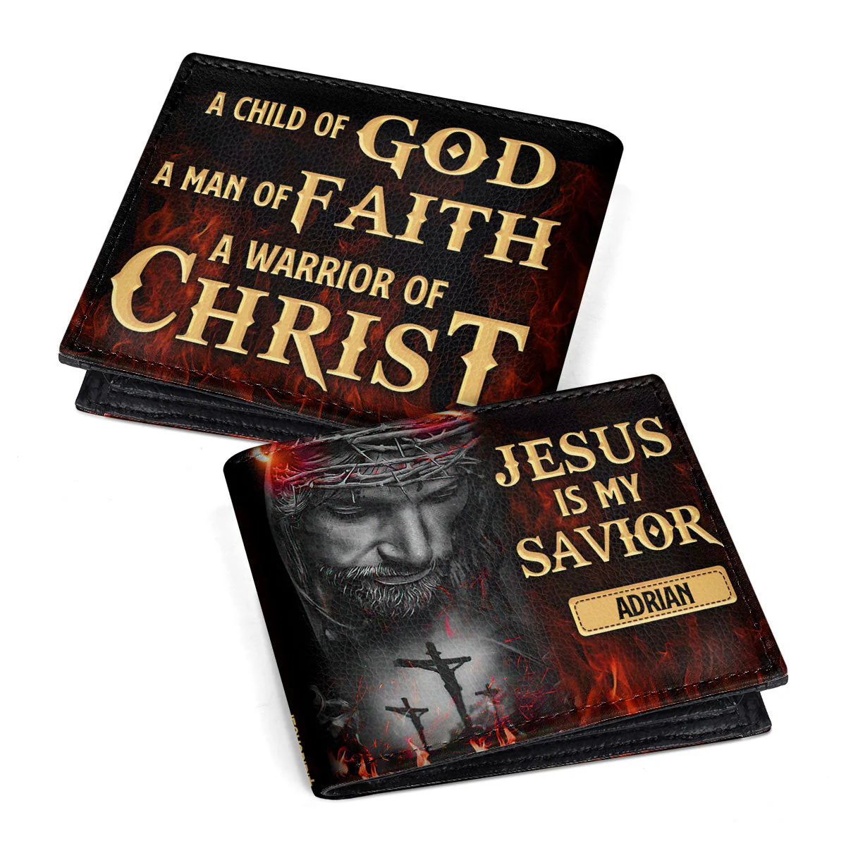 Jesus Is My Savior - Personalized Folded Wallet For Men