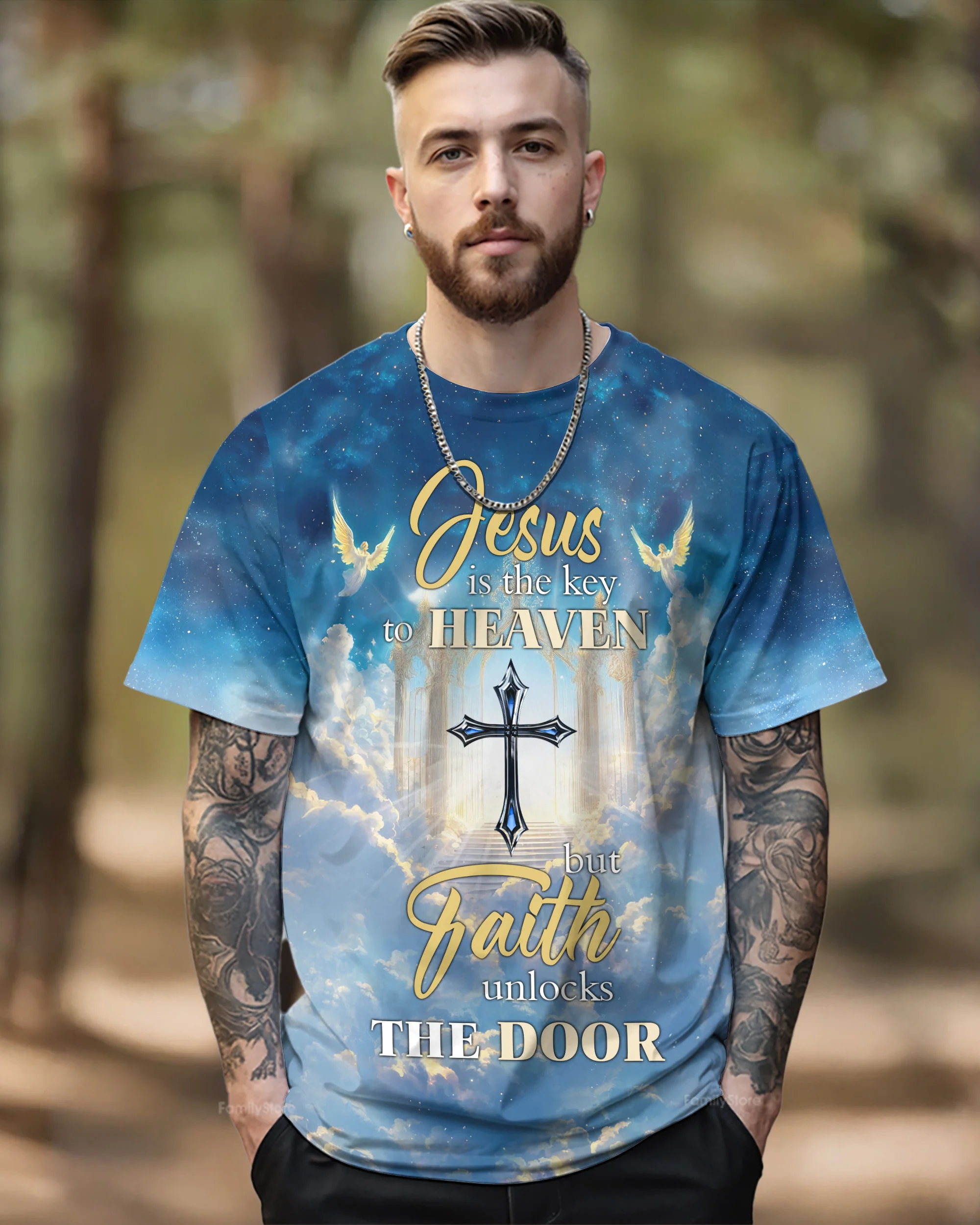 Jesus is the Key to Heaven 3D TShirt - Image 2