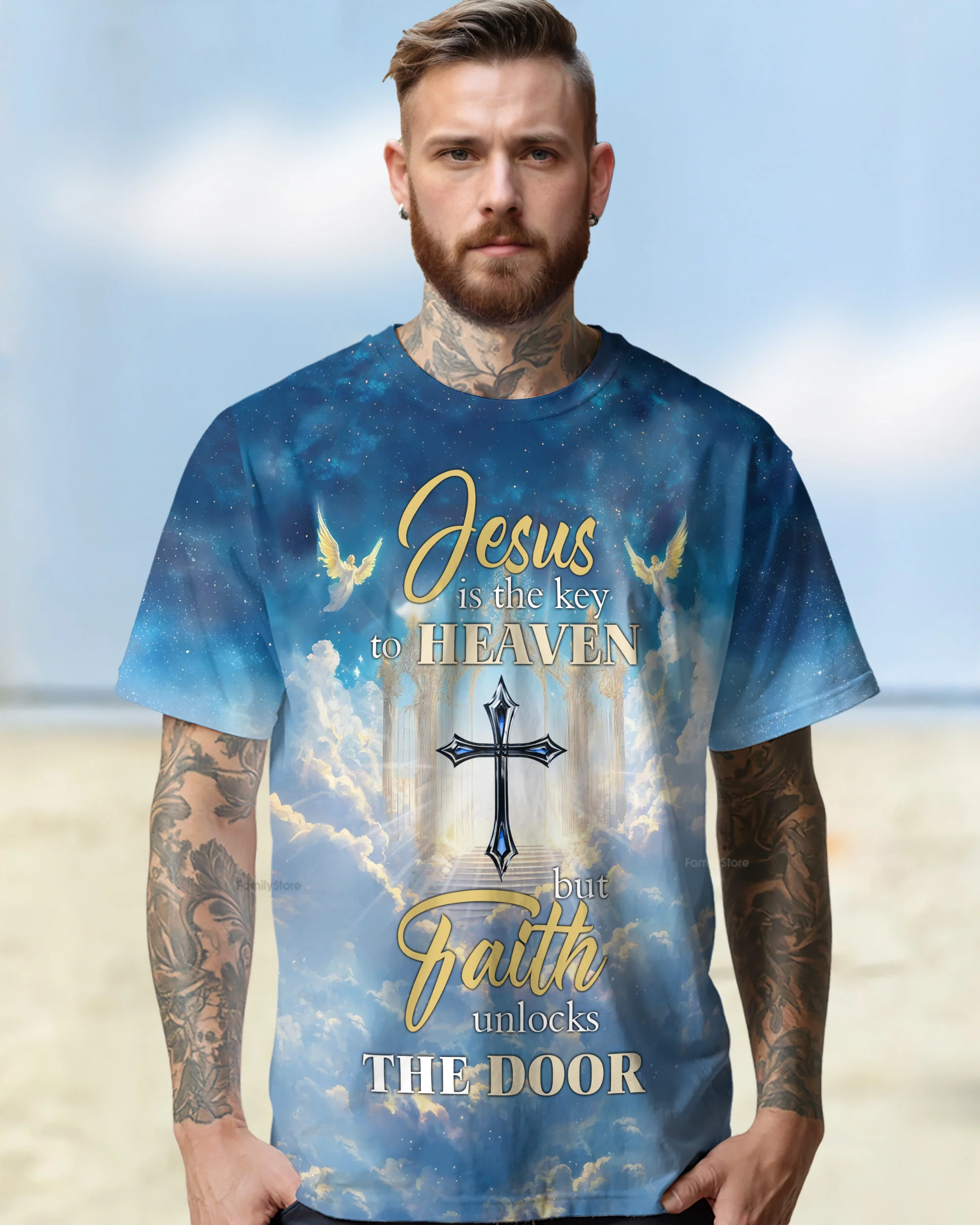 Jesus is the Key to Heaven 3D TShirt - Image 4