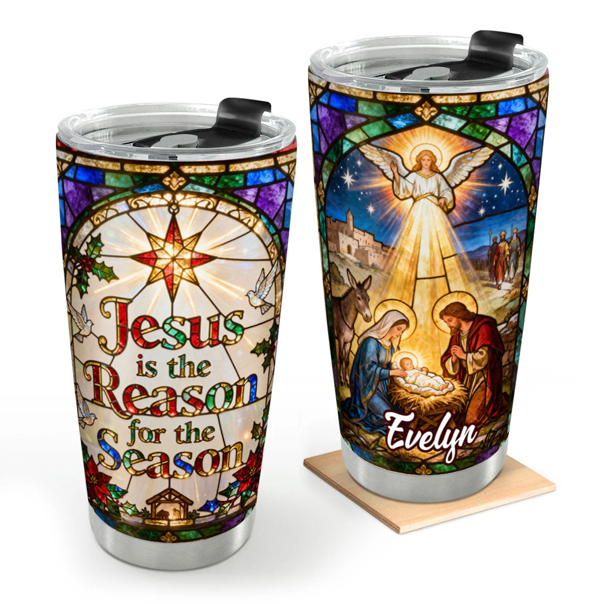Jesus Is The Reason For The Season - Personalized Stainless Steel Tumbler HL128