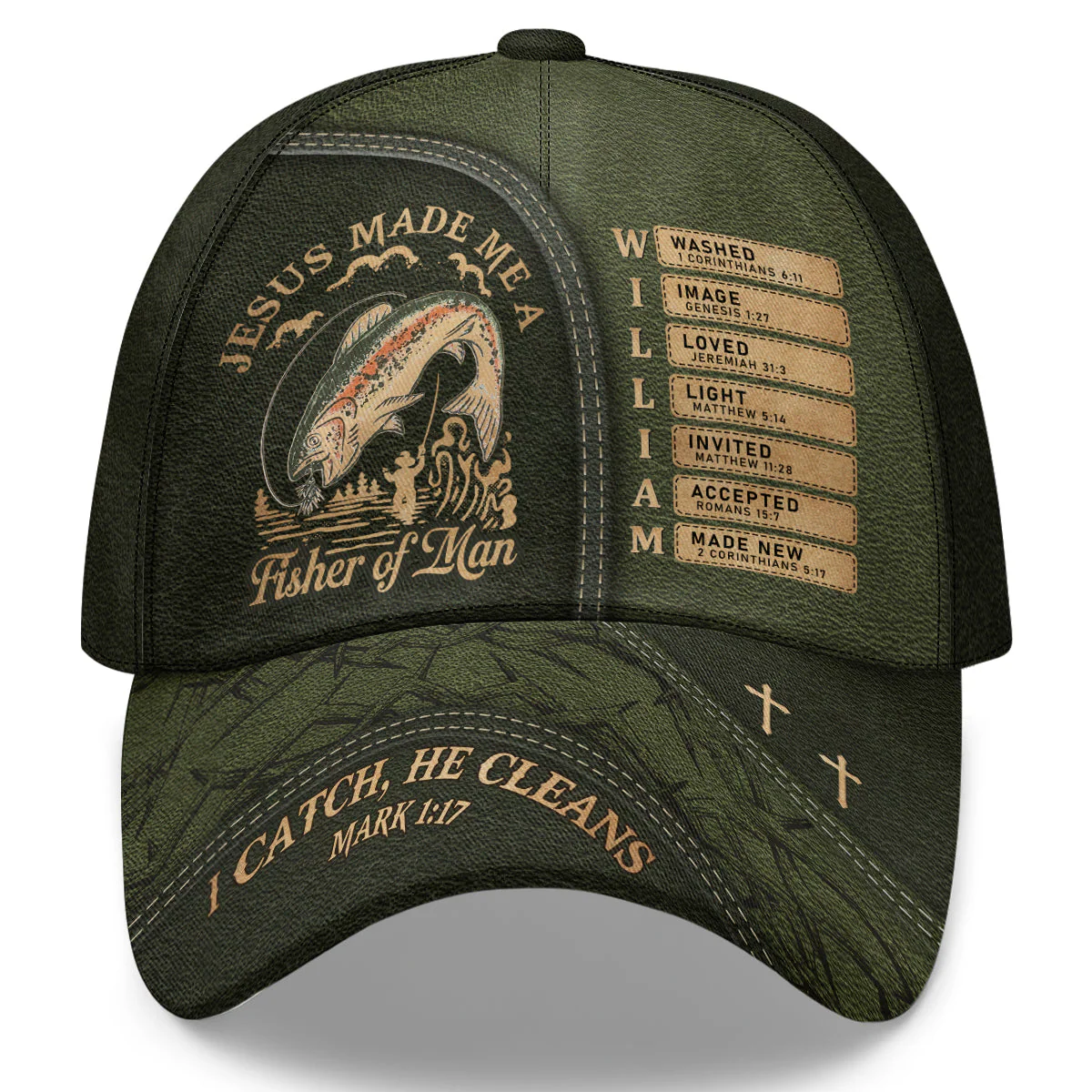 Jesus Made A Fisher Of Man - Personalized Classic Cap TD118