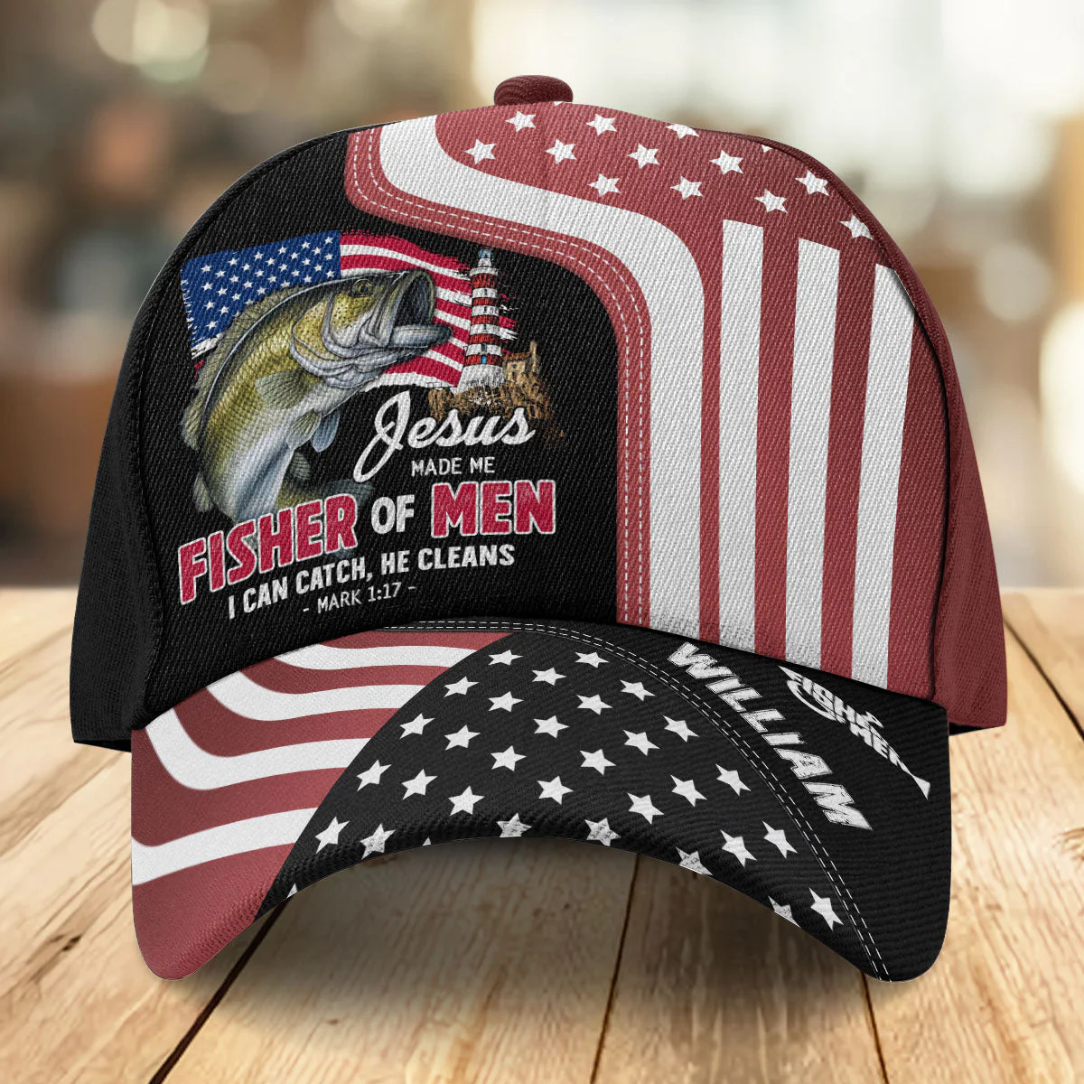 Jesus Made Me A Fisher Of Men - Personalized Classic Cap - Hunting, Fishing Lover