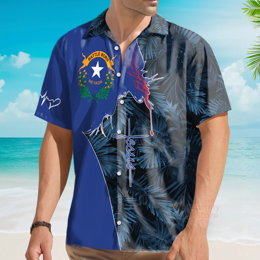 Jesus Nevada Aloha Hawaiian Shirts - Image 3