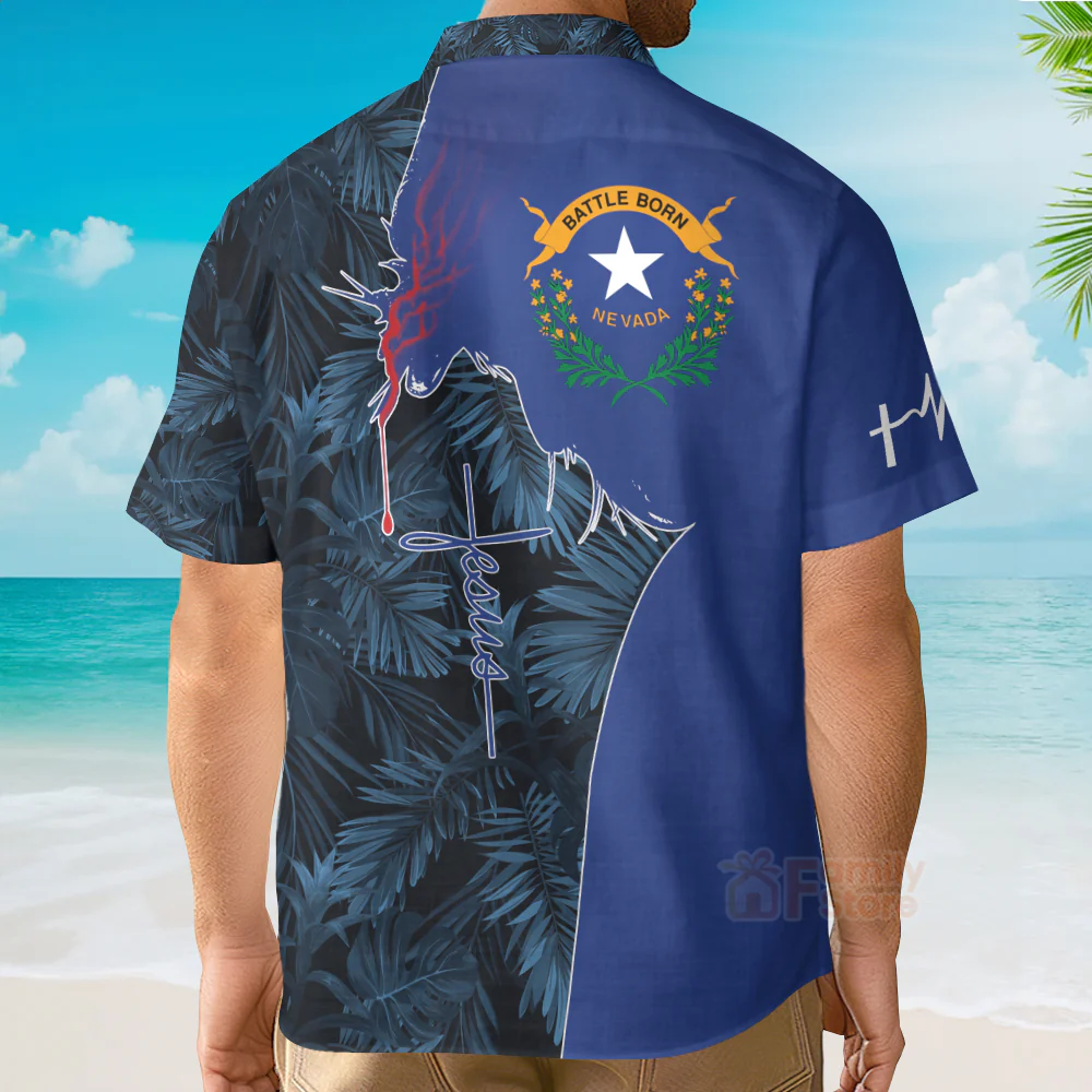 Jesus Nevada Aloha Hawaiian Shirts - Image 4