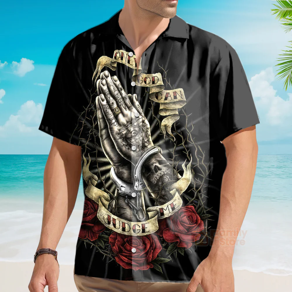 Jesus Only God Can Judge Me - Hawaiian Shirt - Image 4