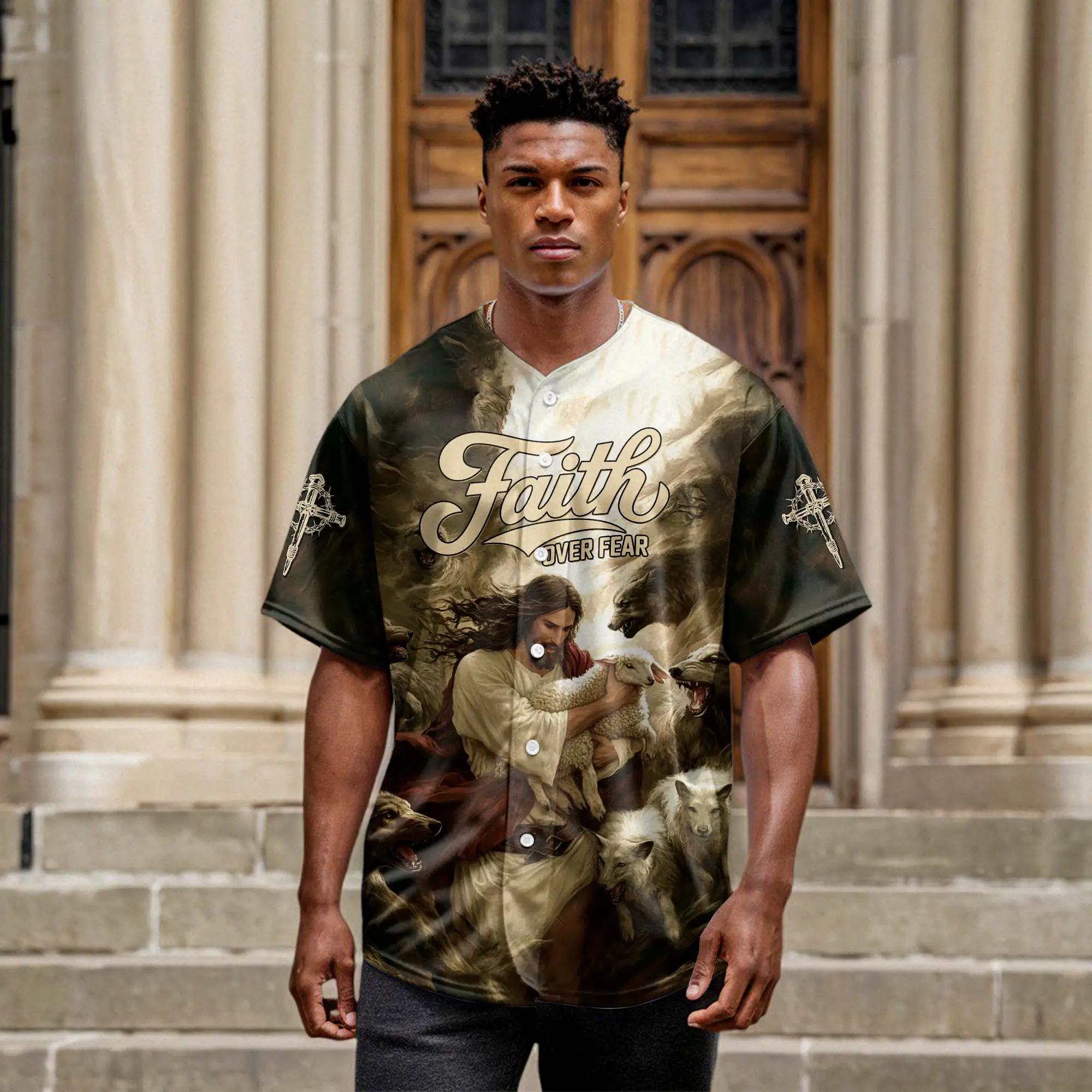 Jesus Protect the Lamp Baseball Jersey Bundle - Image 10