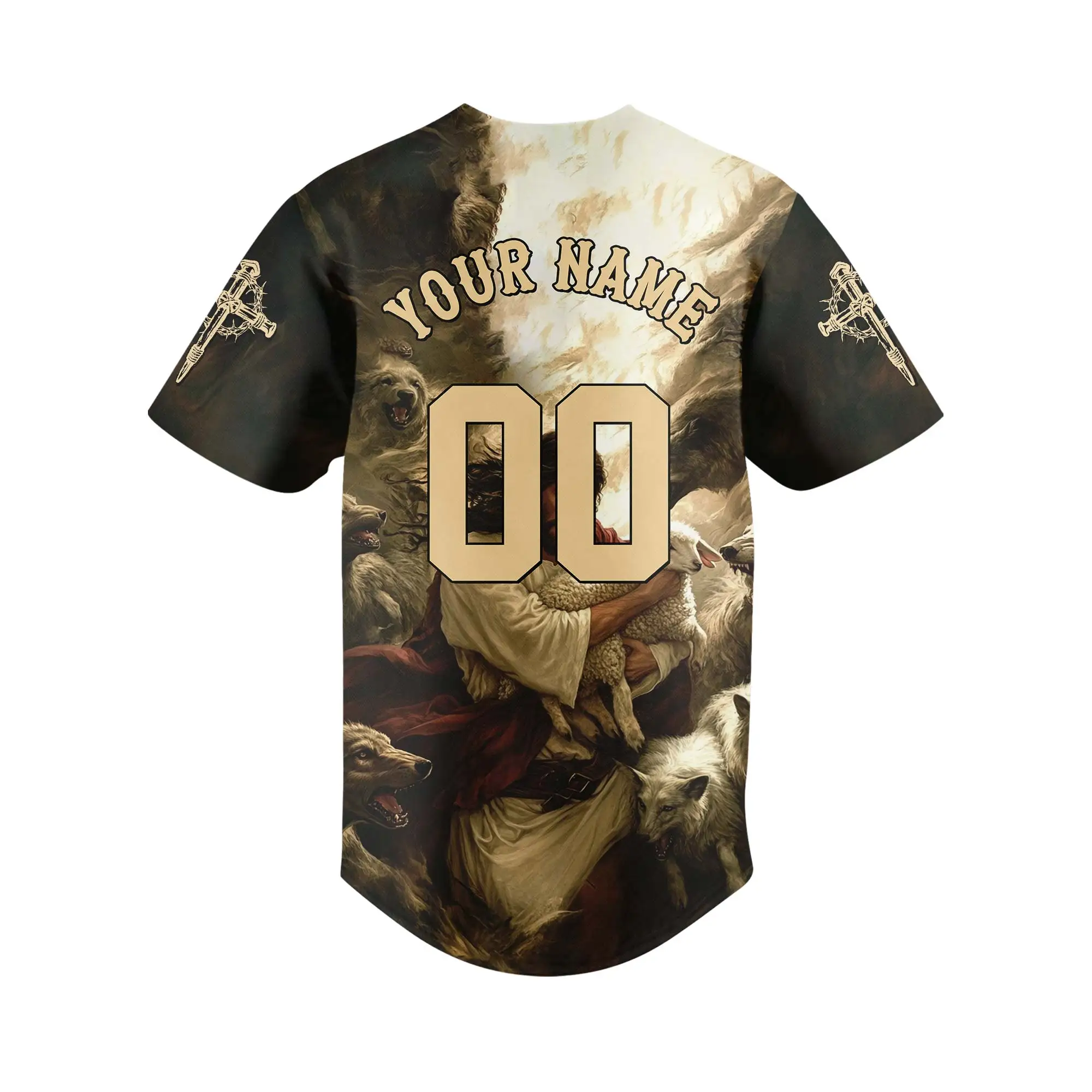 Jesus Protect the Lamp Baseball Jersey Bundle - Image 4
