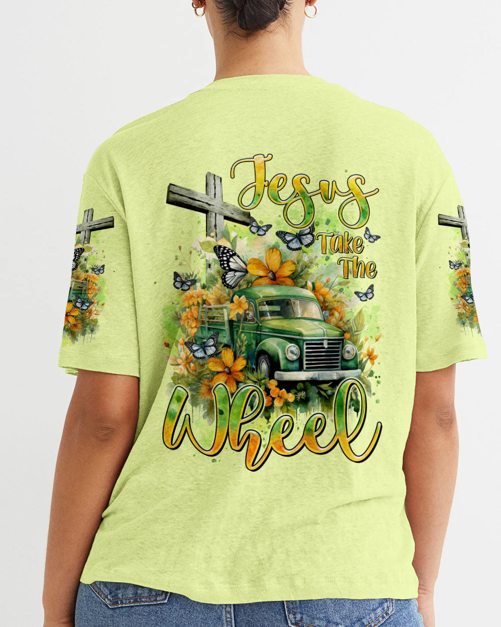 Jesus Take The Wheel Women's All Over Print Shirt - 1601242 - Image 12