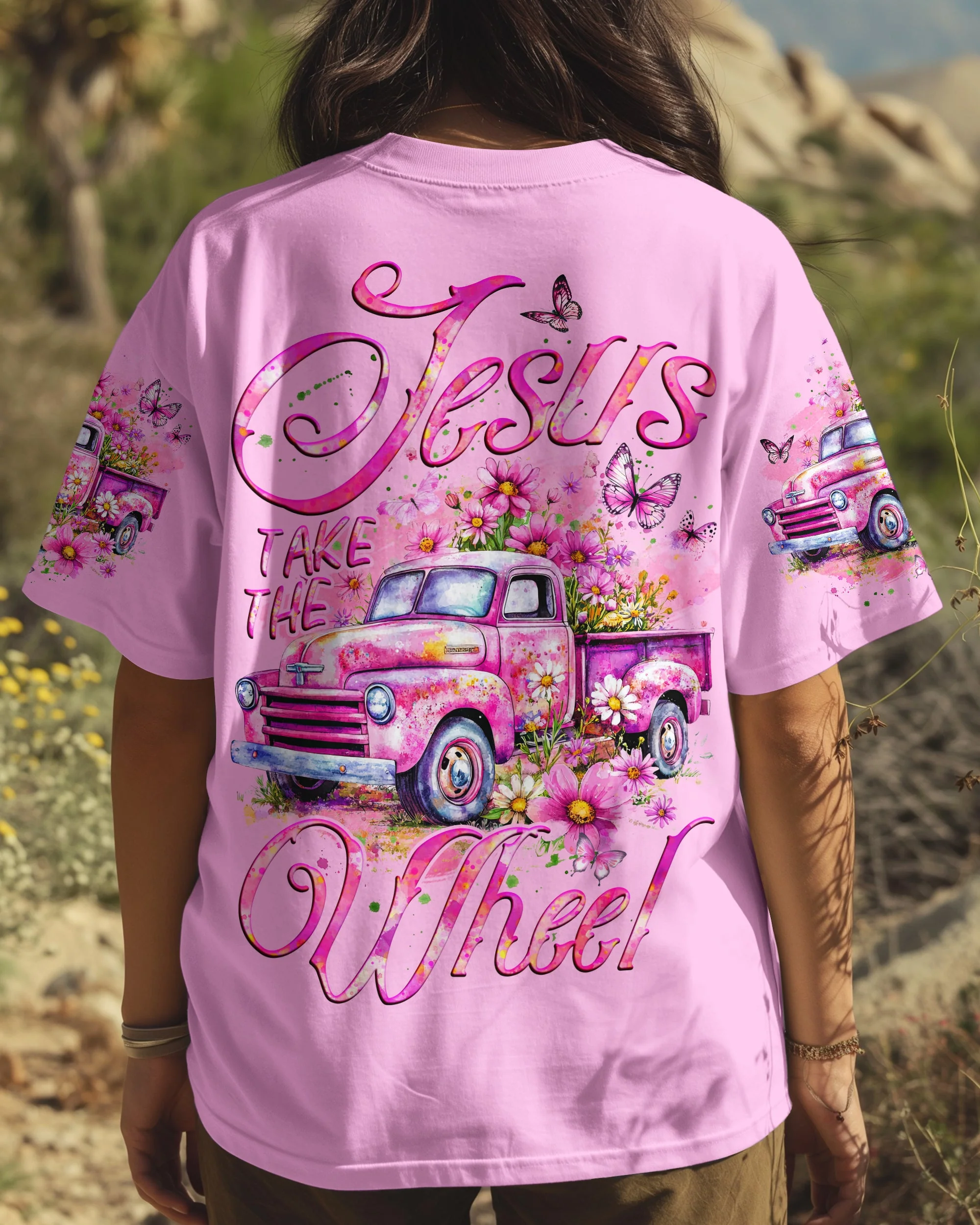 Jesus Take The Wheel Women's All Over Print Shirt - 1703252