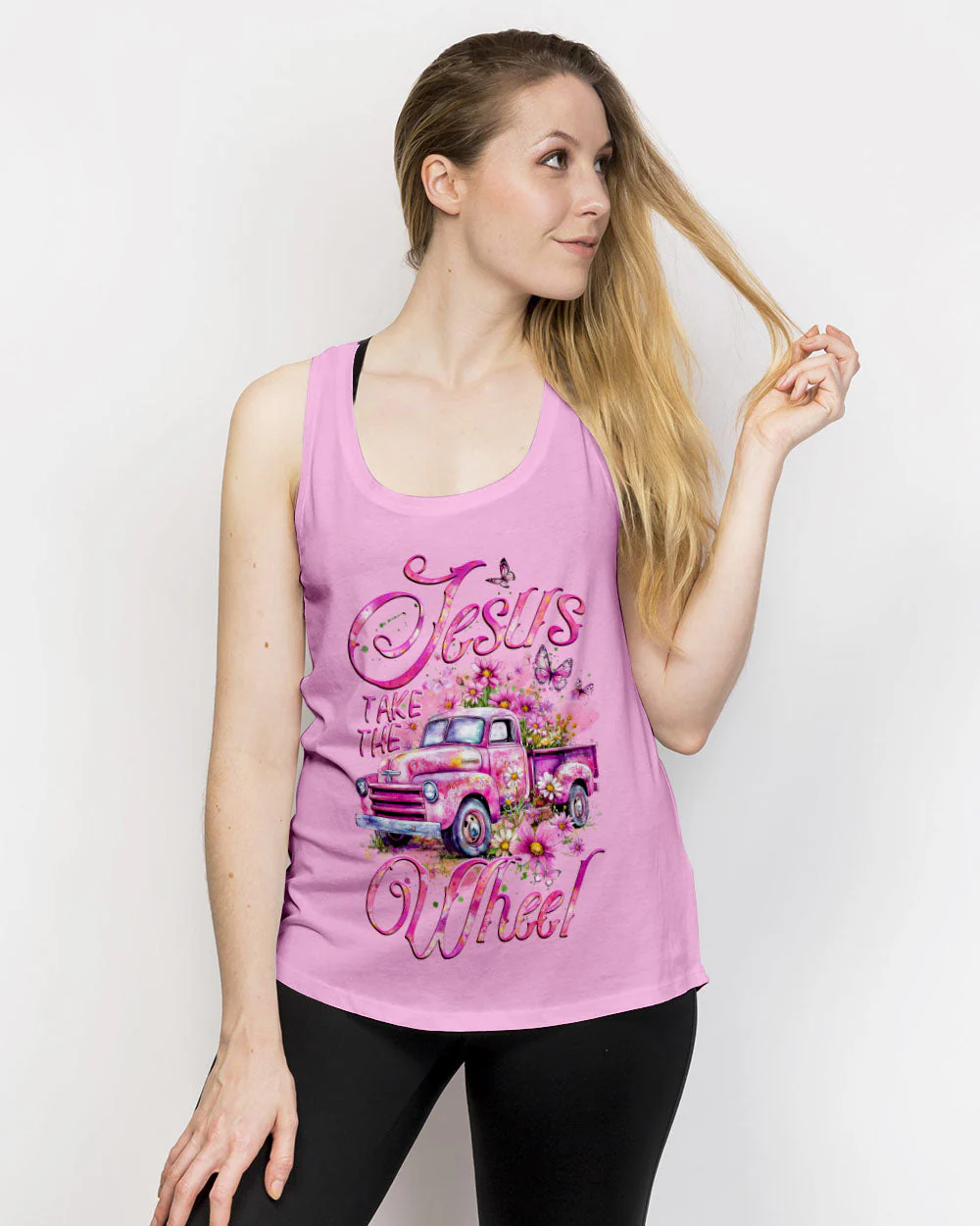 Jesus Take The Wheel Women's All Over Print Shirt - 1703252 - Image 12