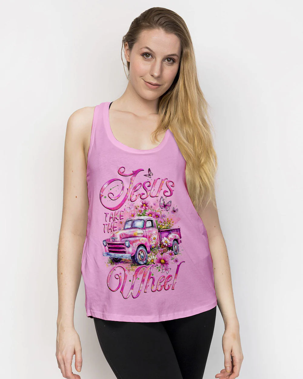 Jesus Take The Wheel Women's All Over Print Shirt - 1703252 - Image 13