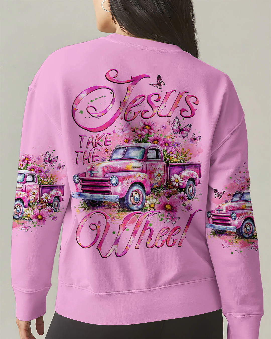 Jesus Take The Wheel Women's All Over Print Shirt - 1703252 - Image 6