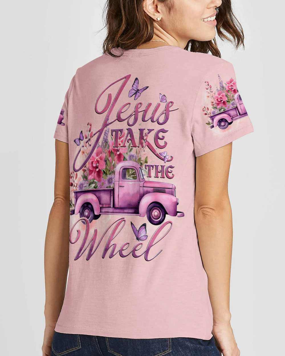 Jesus Take The Wheel Women's All Over Print Shirt - td0712232 - Image 10