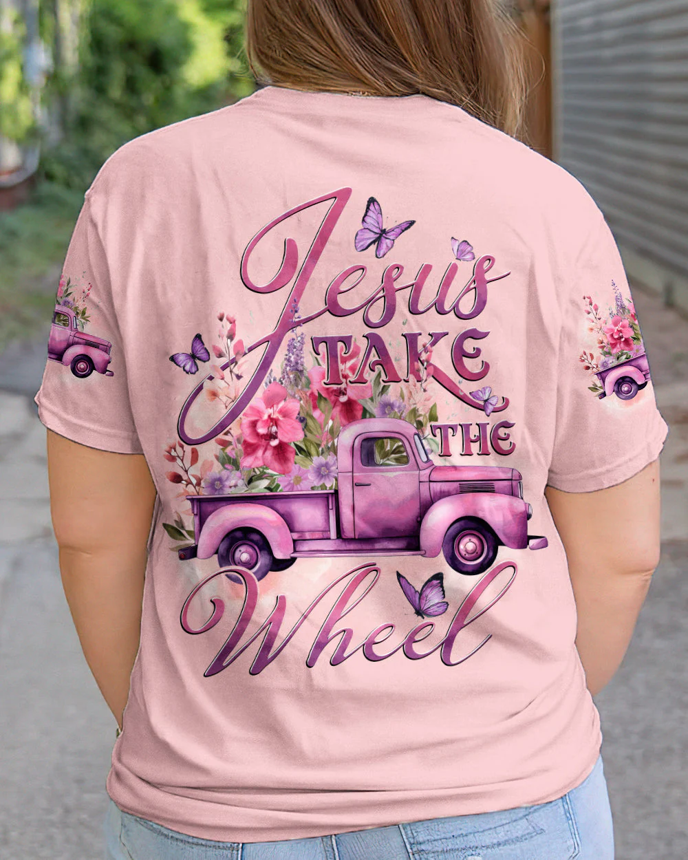 Jesus Take The Wheel Women's All Over Print Shirt - td0712232 - Image 8