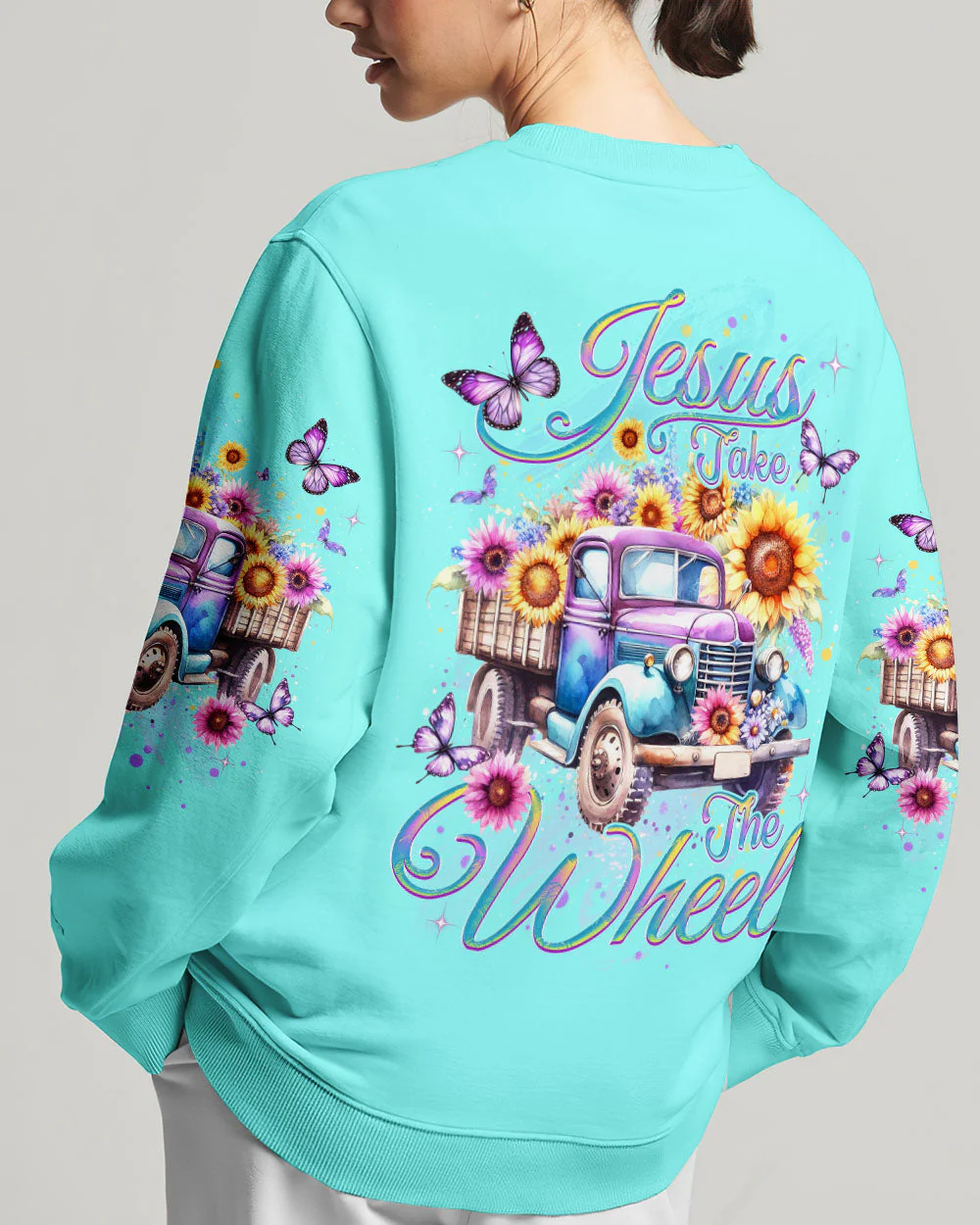 Jesus Take The Wheel Women's All Over Print Shirt - 0112232 - Image 5