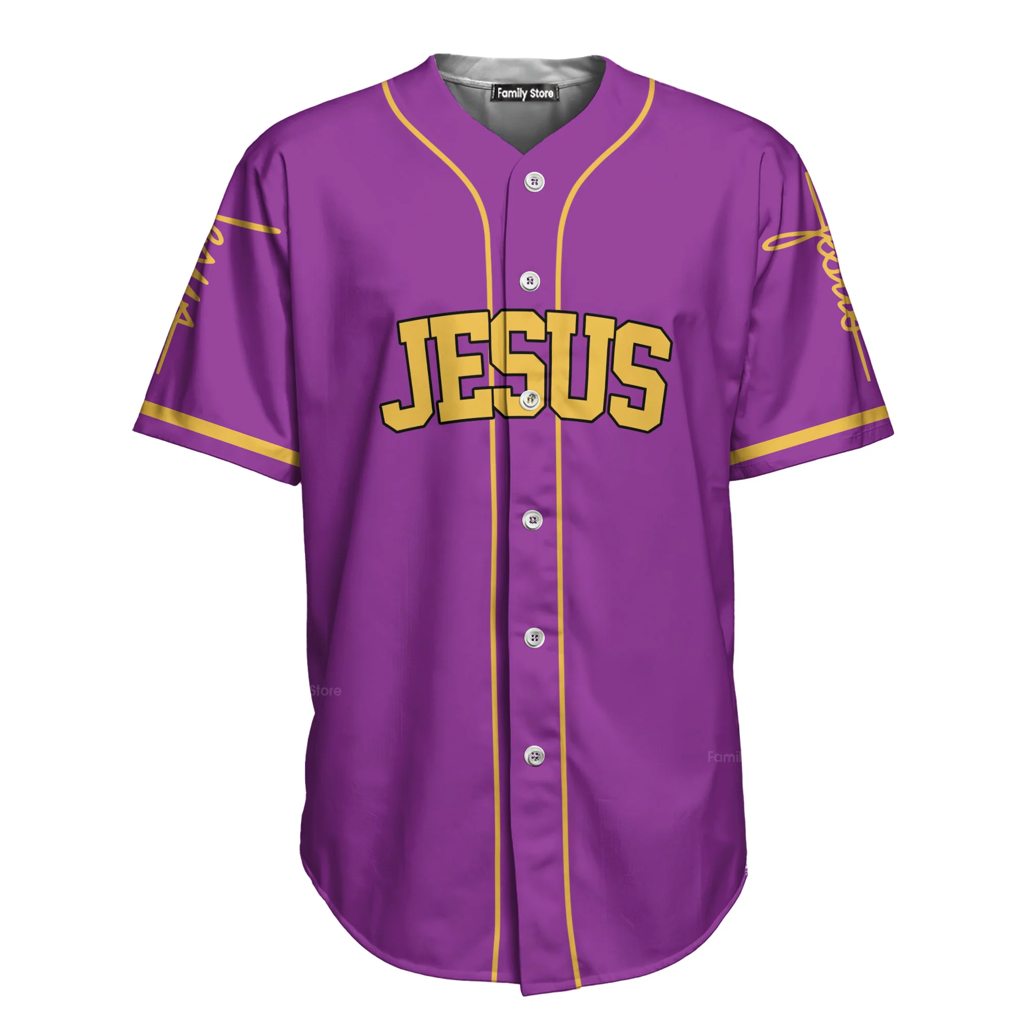 The Cross Purple - Baseball Jersey - Christant Gift For Him for God, Jesus - Image 6