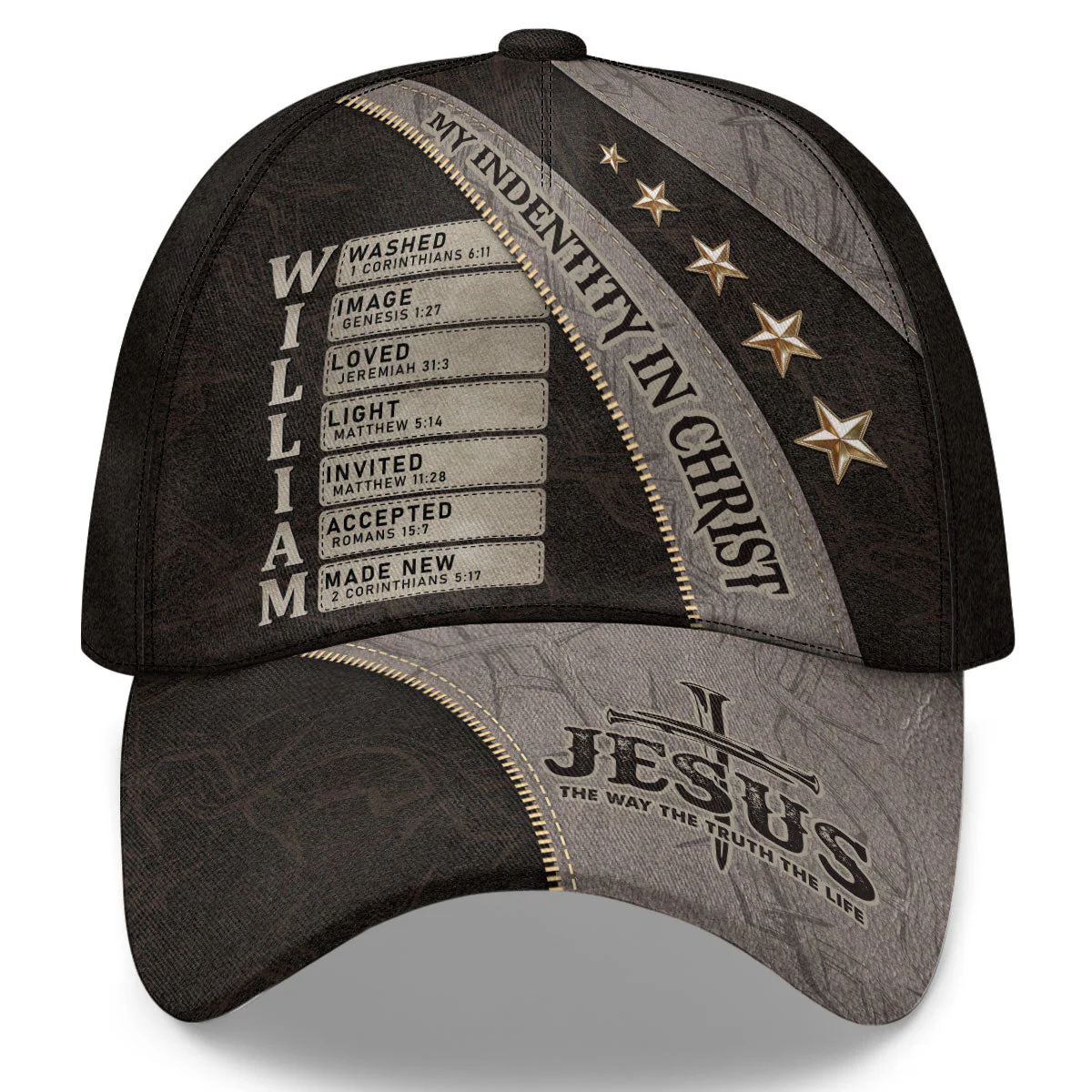 Jesus The Way The Truth The Life - Personalized Classic Cap HL128 - Image 3