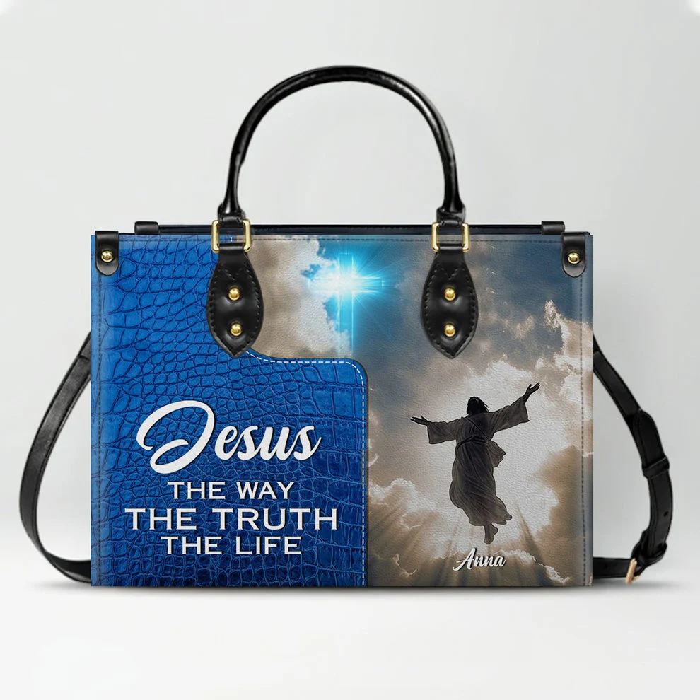 Jesus The Way The Truth The Life - Personalized Leather Handbag HL128