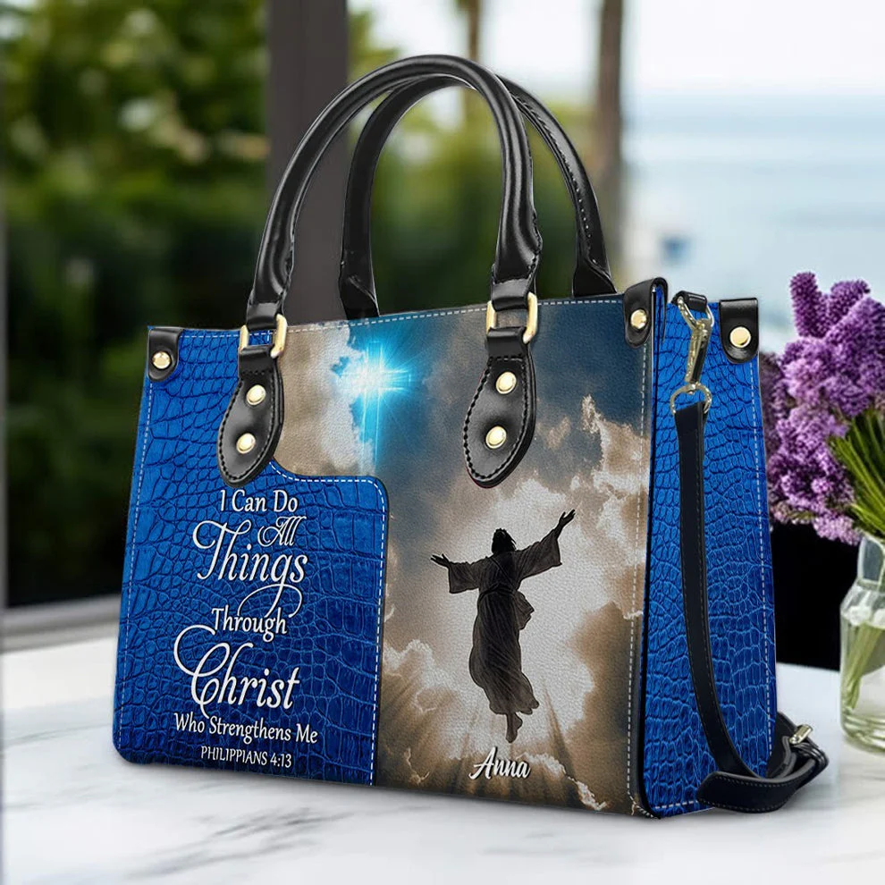 Jesus The Way The Truth The Life - Personalized Leather Handbag HL128 - Image 3