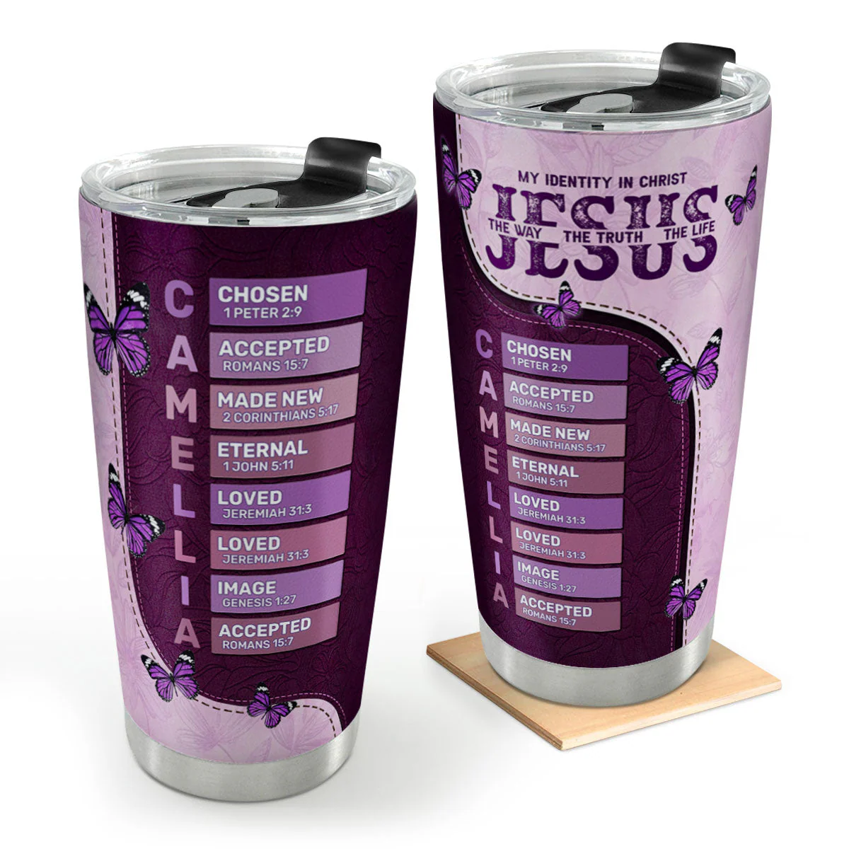 Jesus The Way The Truth The Life - Personalized Stainless Steel Tumbler TD118