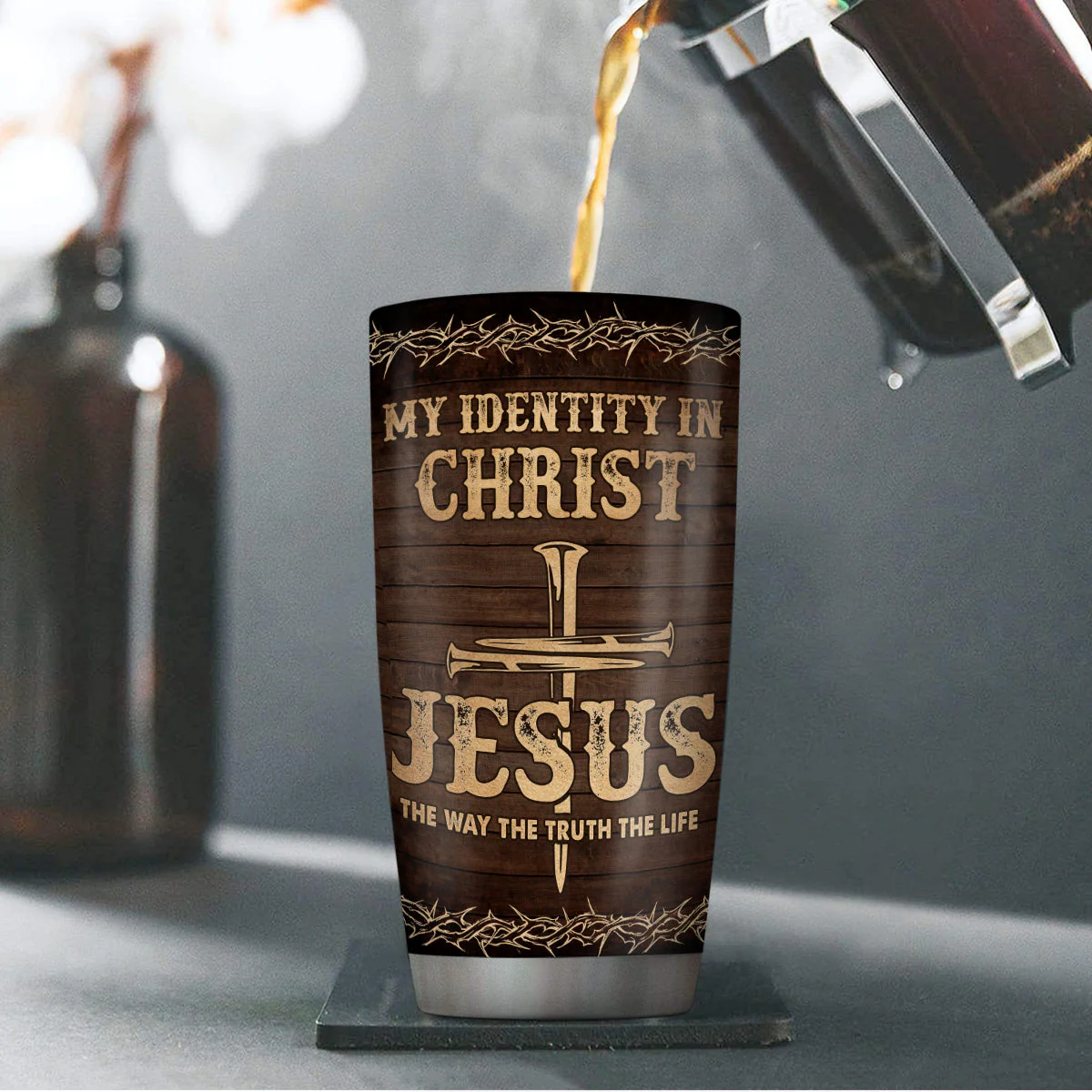 Jesus The Way The Truth The Life - Personalized Stainless Steel Tumbler TD118 - Image 4