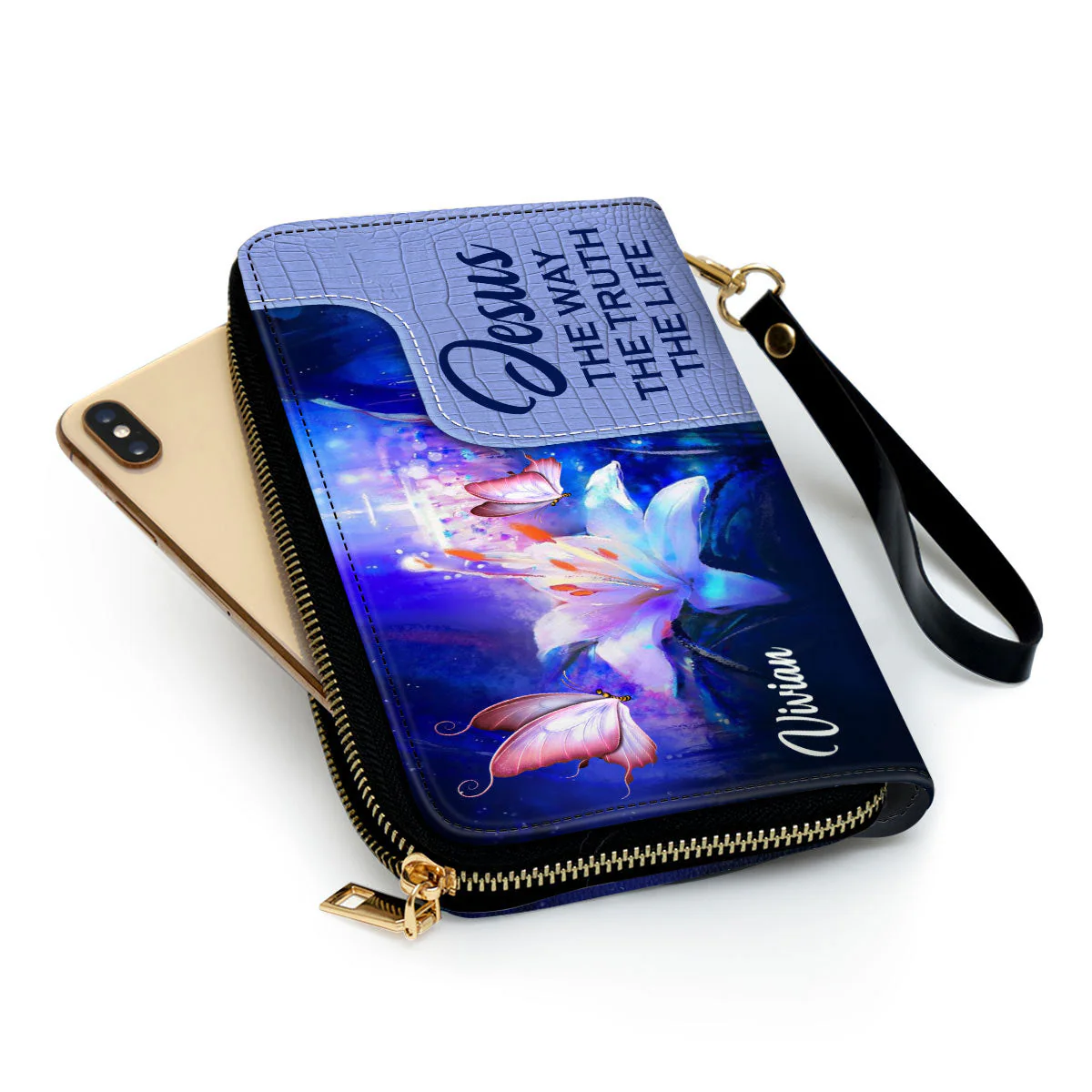 Jesus The Way The Truth The Life - Scripture Gifts For Women Of God - Personalized Leather Long Wallets - AT4080607 - Image 5