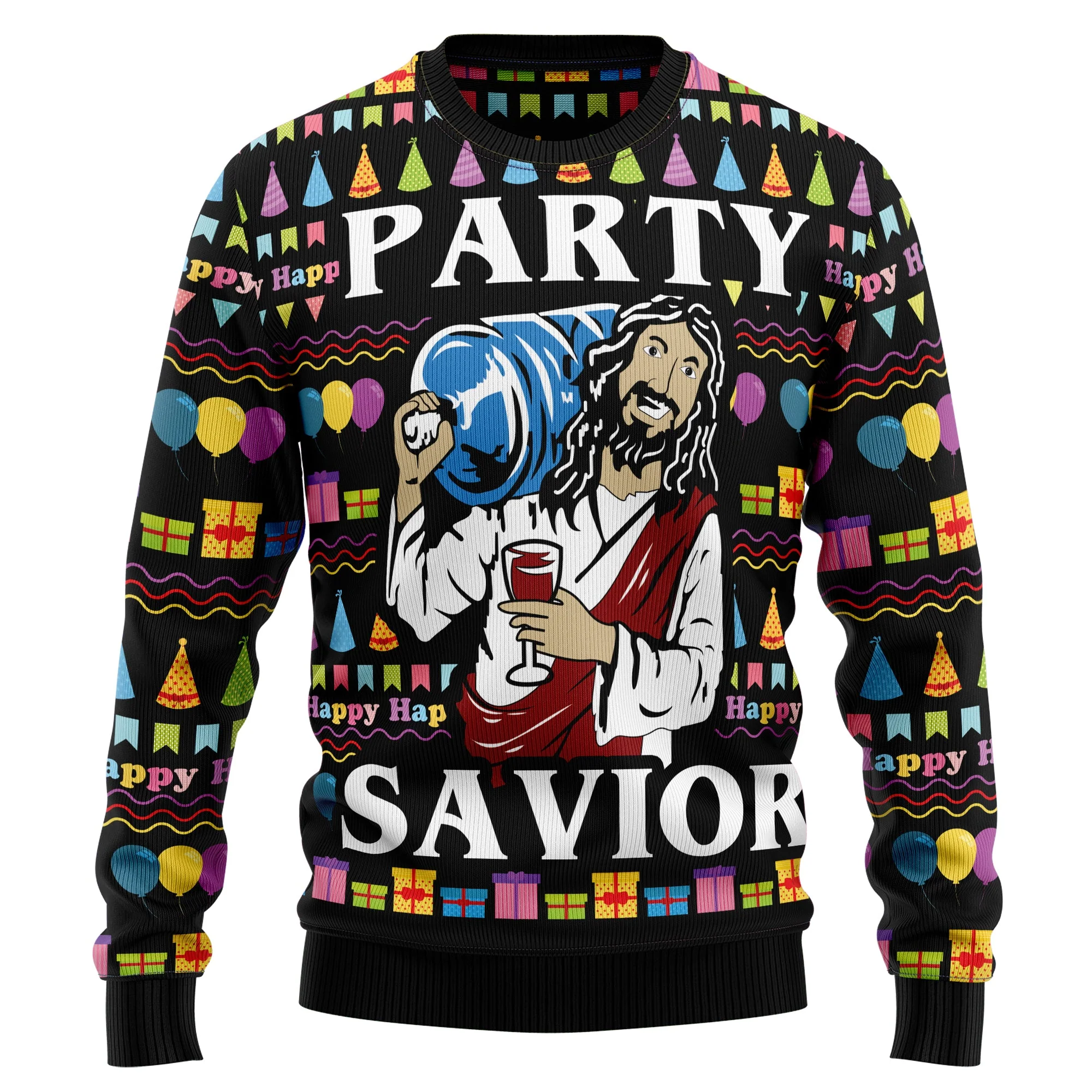 Jesus's Party - Funny Ugly Christmas Sweater