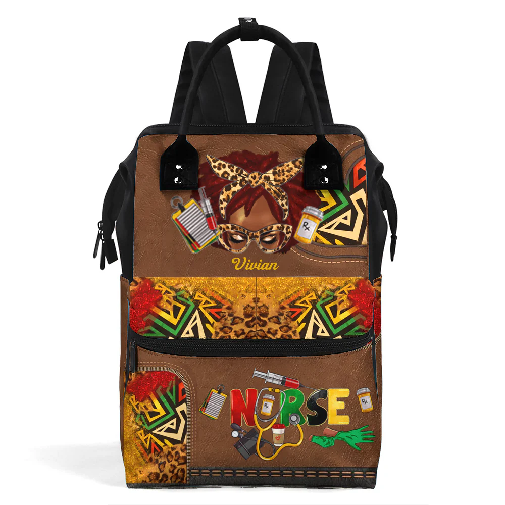 Juneteenth Nurse - Personalized Duckbilled Backpack - Gift For Nurse HH01
