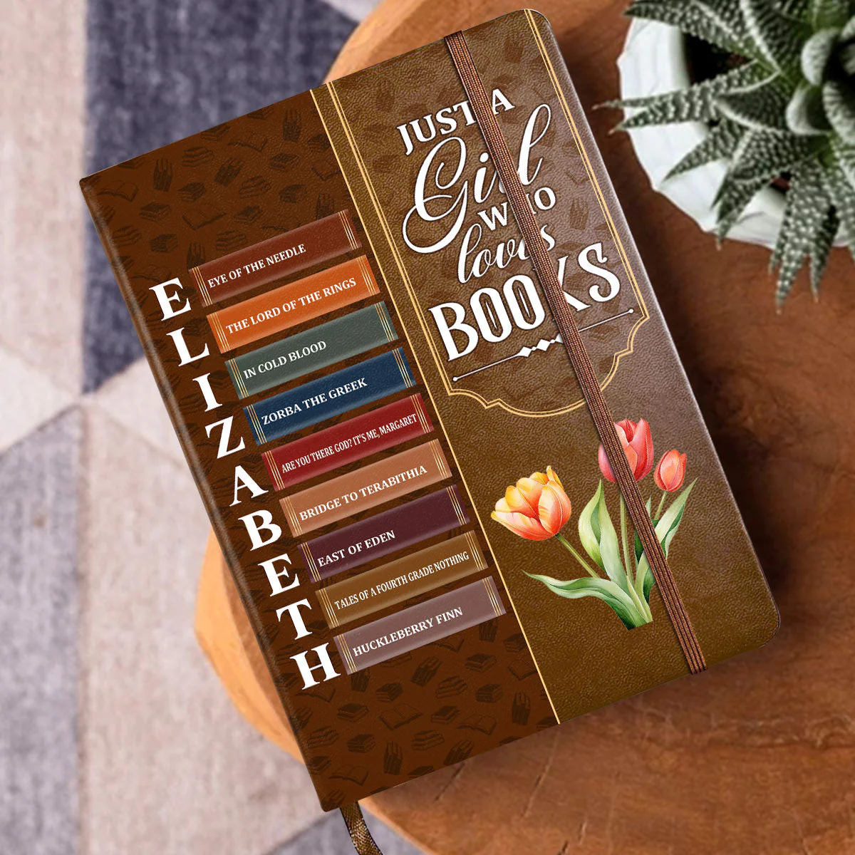 Just A Girl Who Loves Book - Personalized Leather Cover Notebook - Gift For Book Lovers, Readers HH01 - Image 3