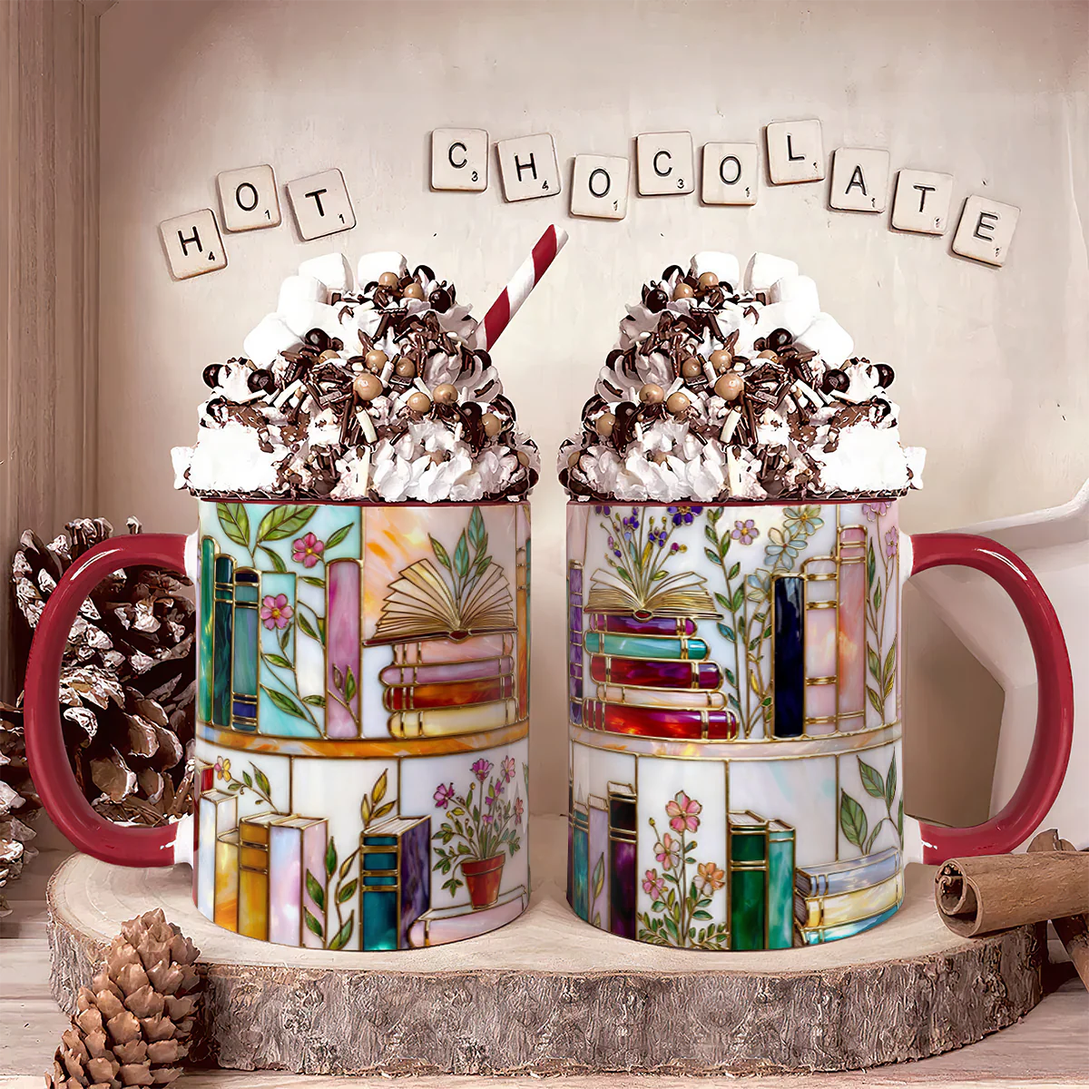 Just A Girl Who Loves Books - Personalized Accent Mug - Gift For Her HH01 - Image 4