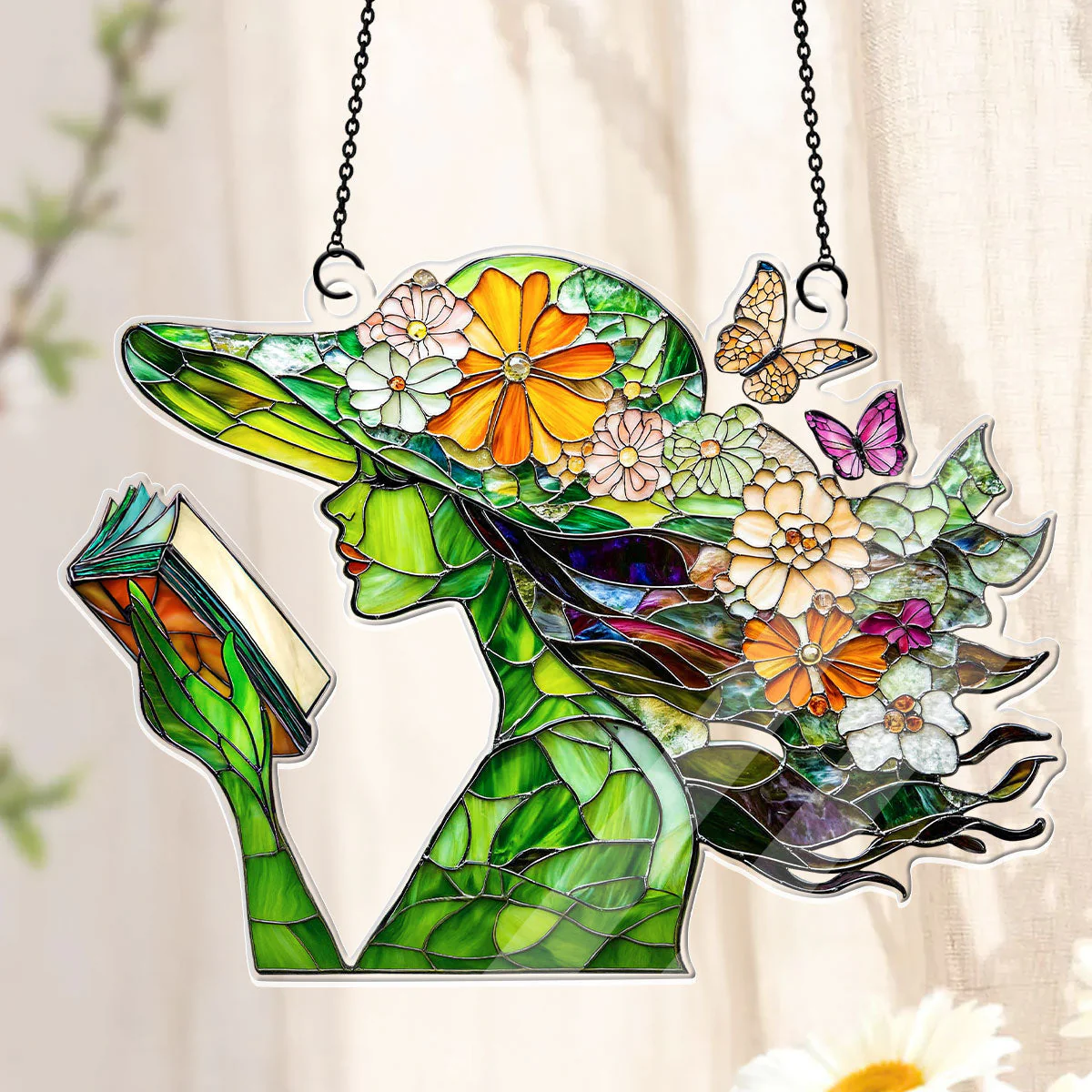 Just A Girl Who Loves Books - Personalized Acrylic Suncatcher - Gift For Her, Book Lovers HH01 - Image 4