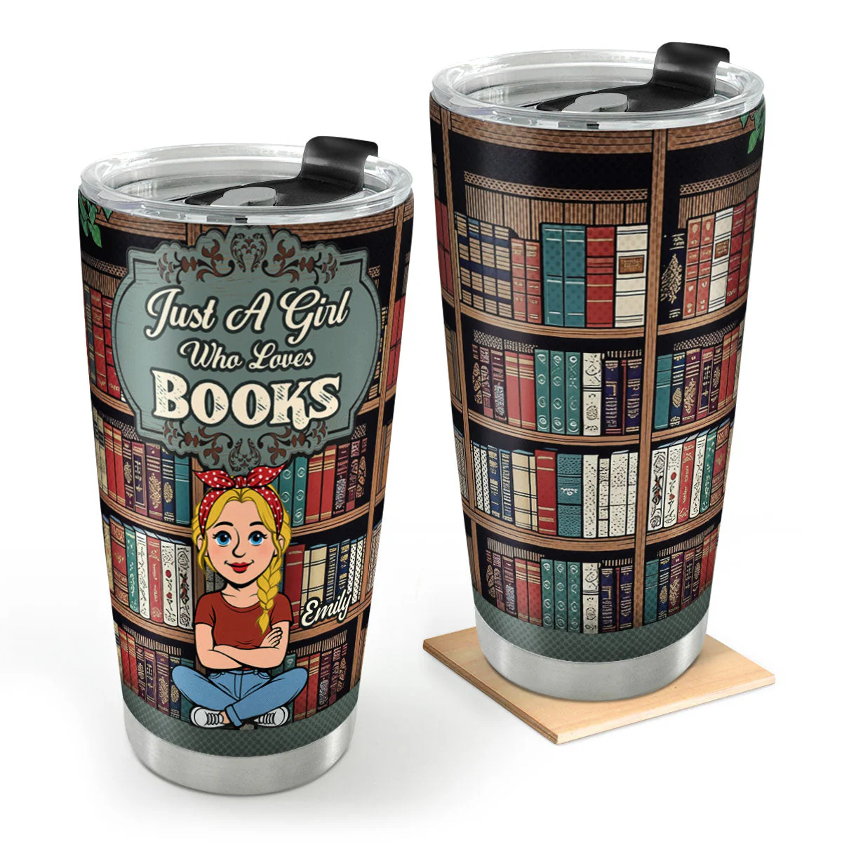 Just A Girl Who Loves Books - Personalized Tumbler - Gift For Her, Book Lovers | CLB2 HH01