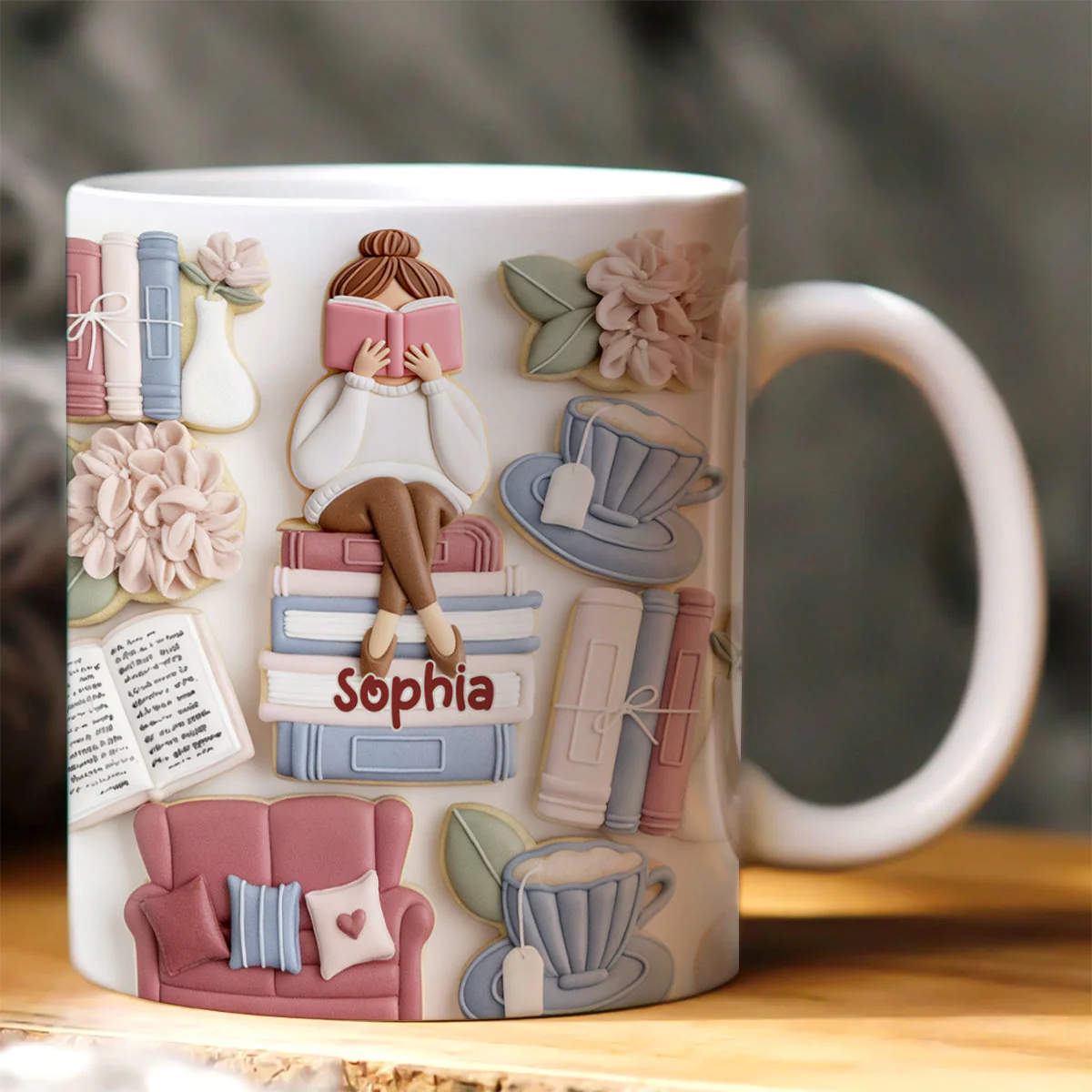 Just A Girl Who Loves Books - Personalized Mug - Gift For Book Lovers, Readers, Women HN02. - Image 3