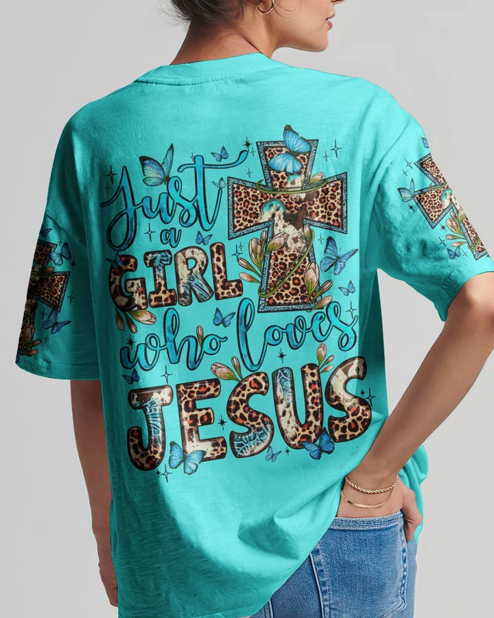 Just A Girl Who Loves Jesus - Women's All Over Print Shirt - AT4080505 - Image 2