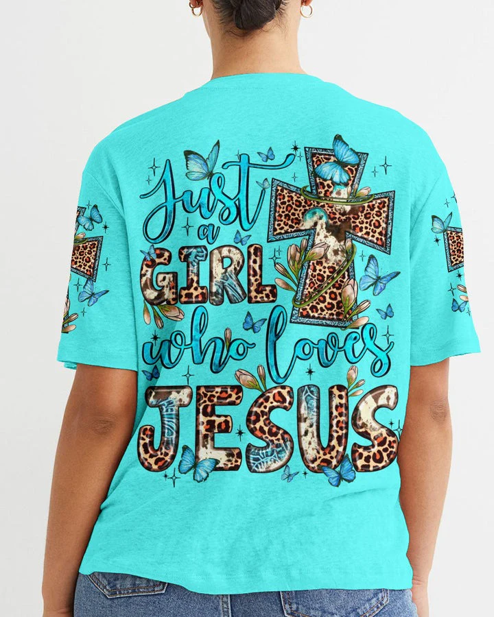 Just A Girl Who Loves Jesus - Women's All Over Print Shirt - AT4080505 - Image 6
