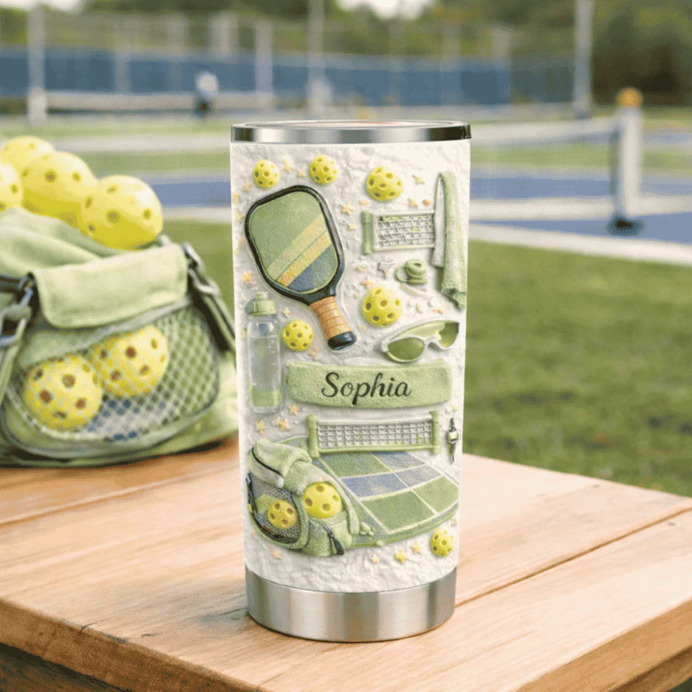 Just A Girl Who Loves Pickleball - Personalized Tumbler- Gift For Her, Sports Lovers HH01