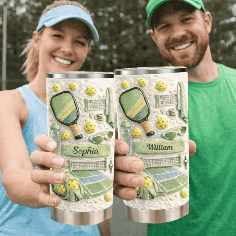 Just A Girl Who Loves Pickleball - Personalized Tumbler- Gift For Her, Sports Lovers HH01 - Image 2