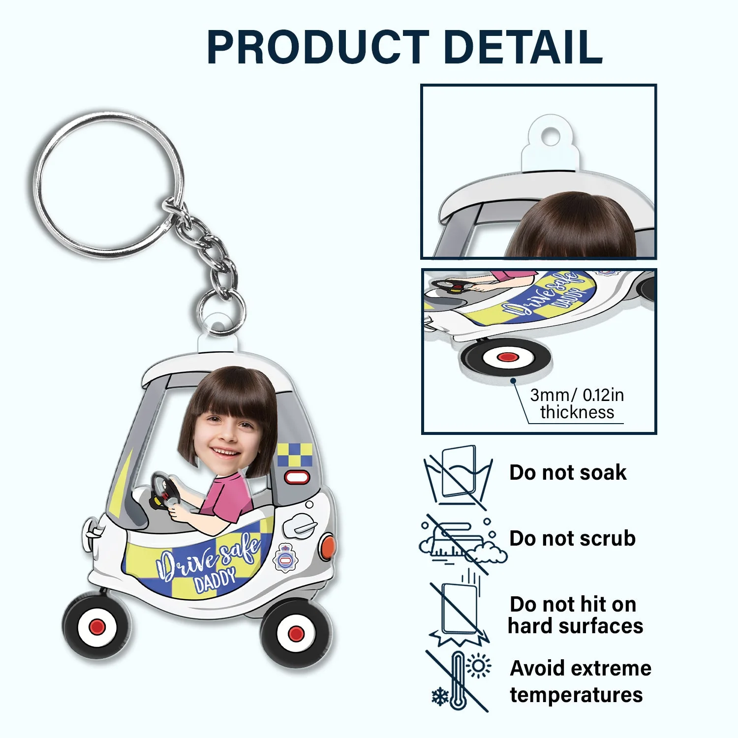 Super Hero I'm A Dad What Is Your Super Power - Personalized Acrylic Keychain - Gift For Dad, Fathers Day - CL02 NA94 - Image 5