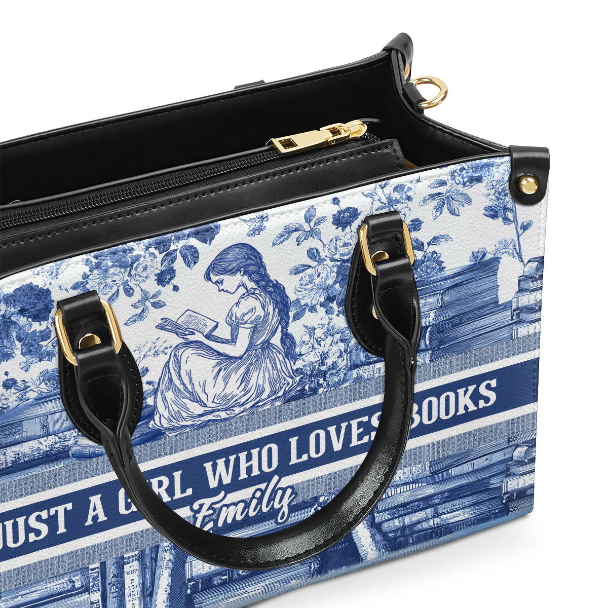 Just A Girl Who Loves To Read - Personalized Leather Handbag - Gift For Her, Book Lovers | TGJ1 HH01 - Image 4