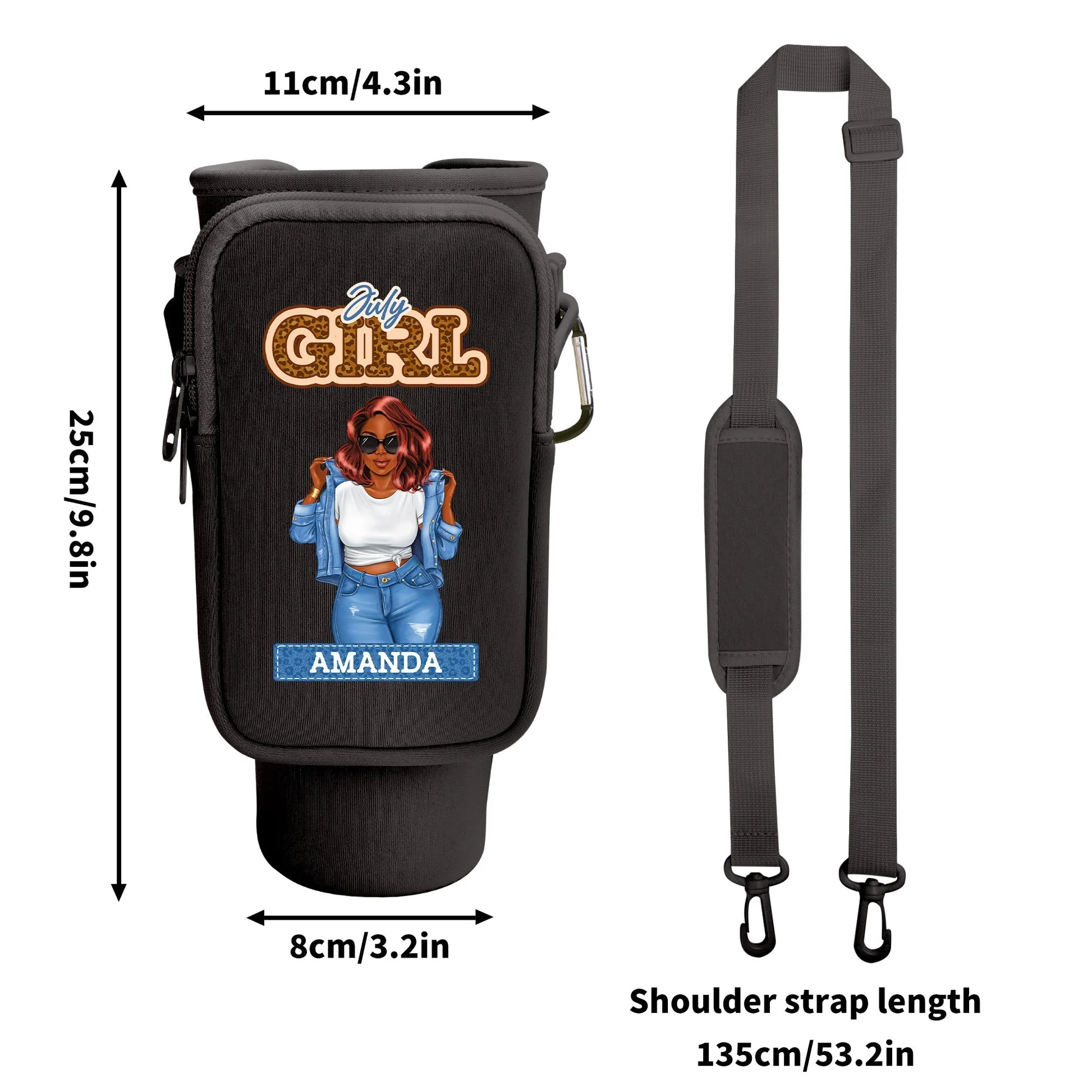 Just A Girl Who Loves Traveling - Personalized Tumbler Holder Bag - Birthday Gift For Her, Vacation Lovers | GR3 - Image 7