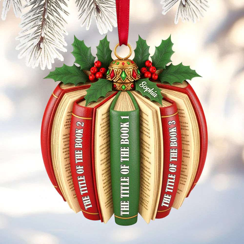 Just A Person Who Loves Books - Personalized Acrylic Ornament - Christmas Gift For Book Lovers NL122 - Image 2