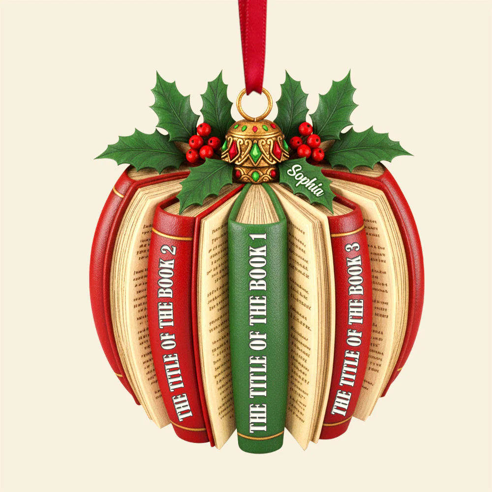 Just A Person Who Loves Books - Personalized Acrylic Ornament - Christmas Gift For Book Lovers NL122 - Image 4