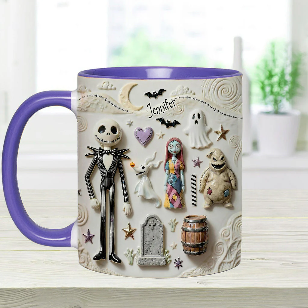 Just Love Spooky - Personalized Accent Mug - Christmas Gift For Movie Fans HH01 - Image 5